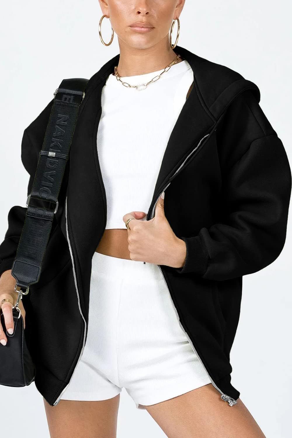 Fashionable PRETTYGARDEN Women's 2026 Hoodie, Trendy Y2K Zip Up Sweatshirt with...