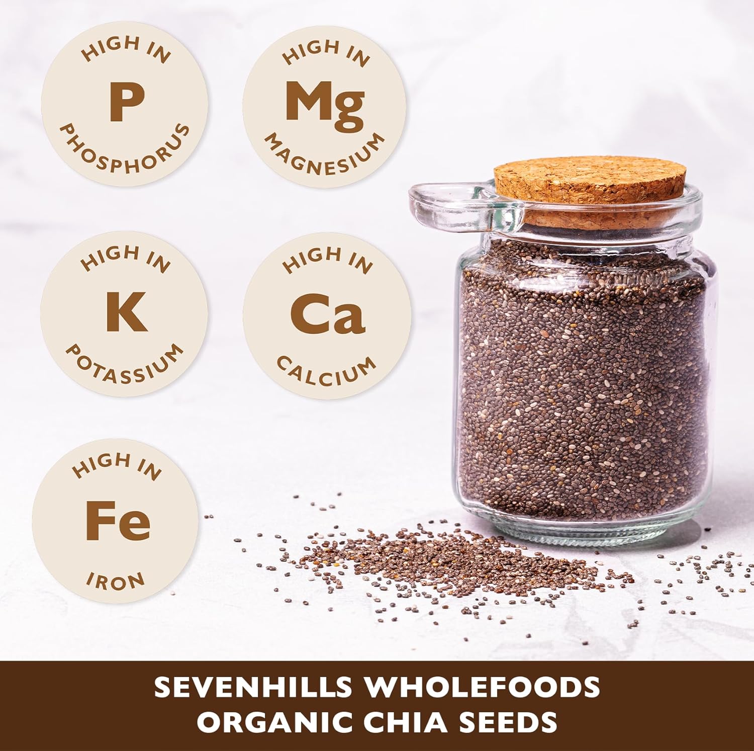 Premium Sevenhills Wholefoods Chia Seeds, High-Quality Organic Source of Omega 3...