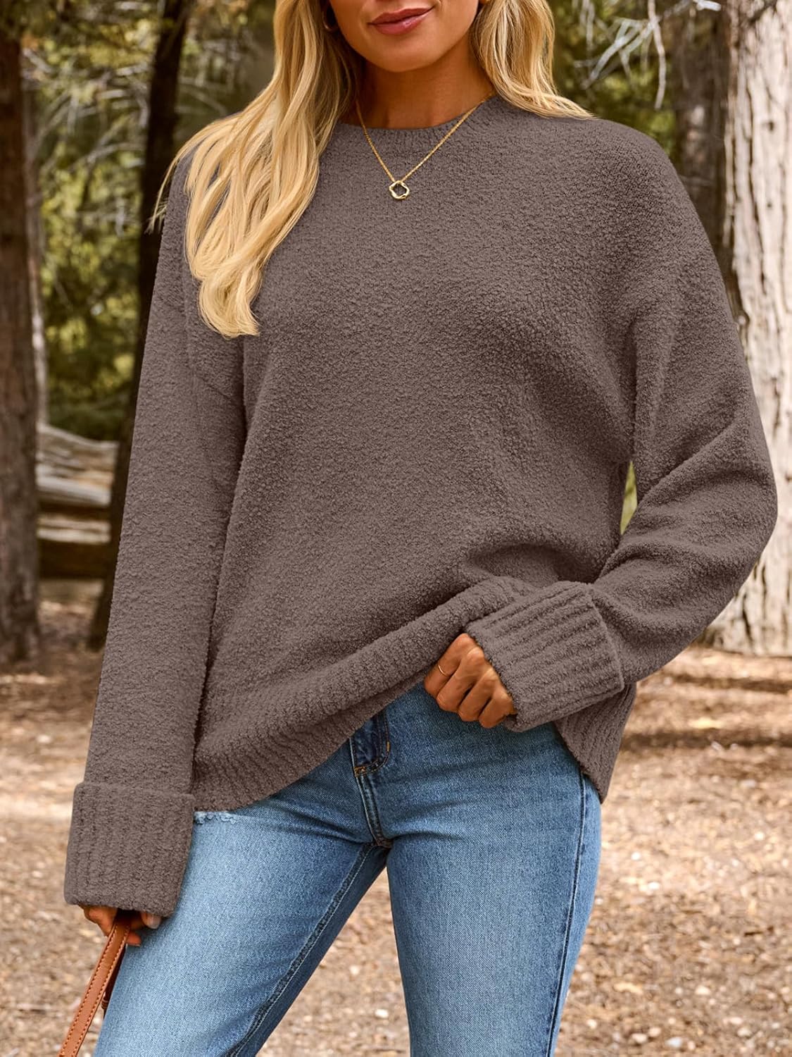 Cozy LILLUSORY Women's Sweaters, Special Oversized Fuzzy Sweater, Unique Chunky...