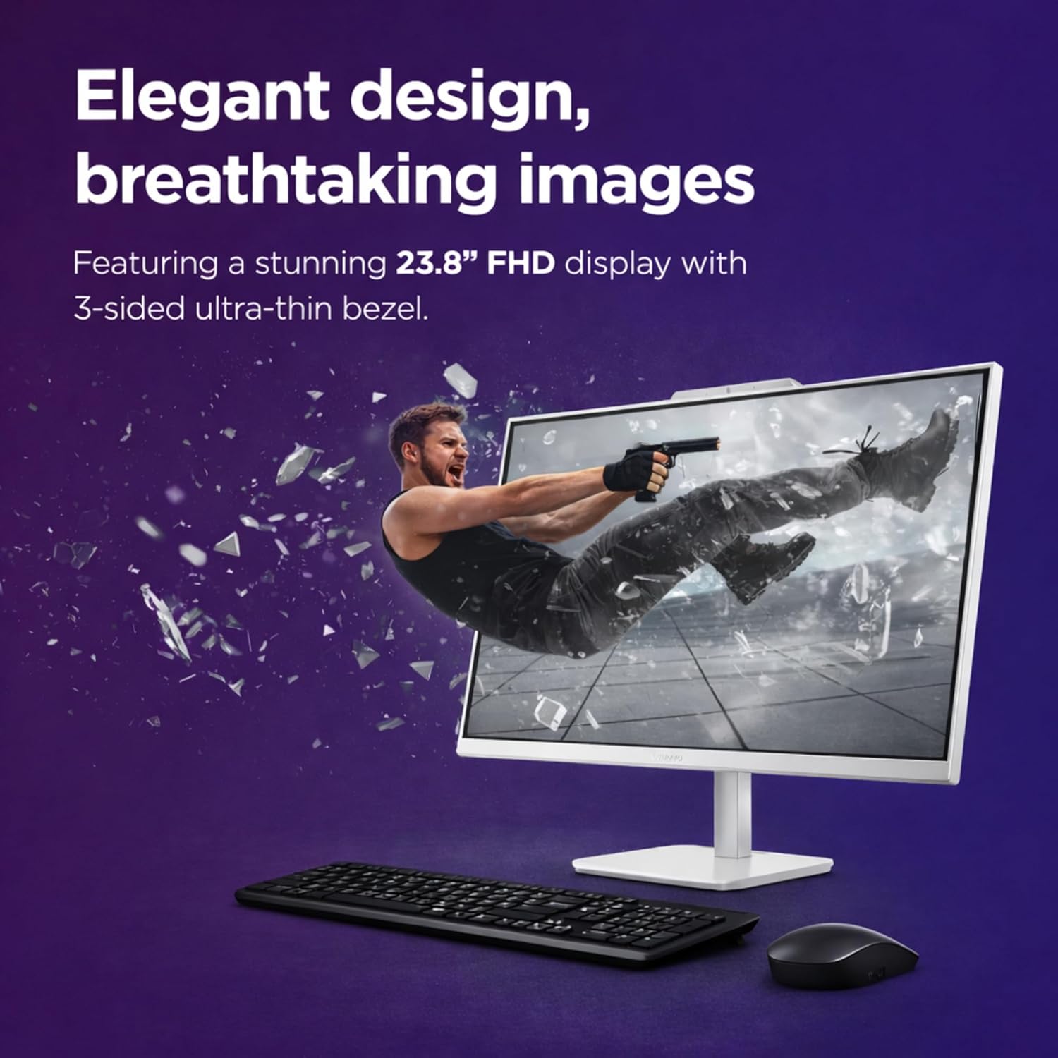 Lenovo 24" FHD All-in-One (AIO) Desktop - 16GB RAM - 512GB SSD - Intel Core - Of...