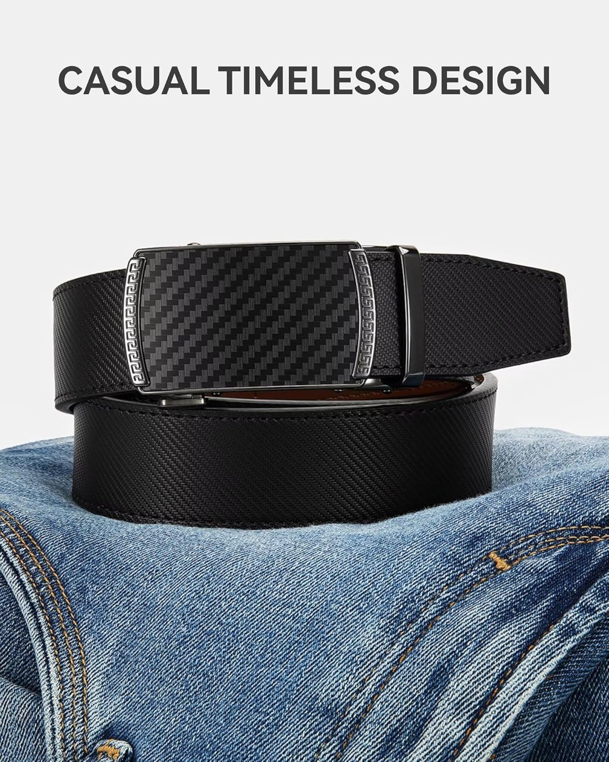 CHAOREN Belts for Men - Ratchet Leather Mens Belt 1 3/8" for Jeans - Fits Everyw...