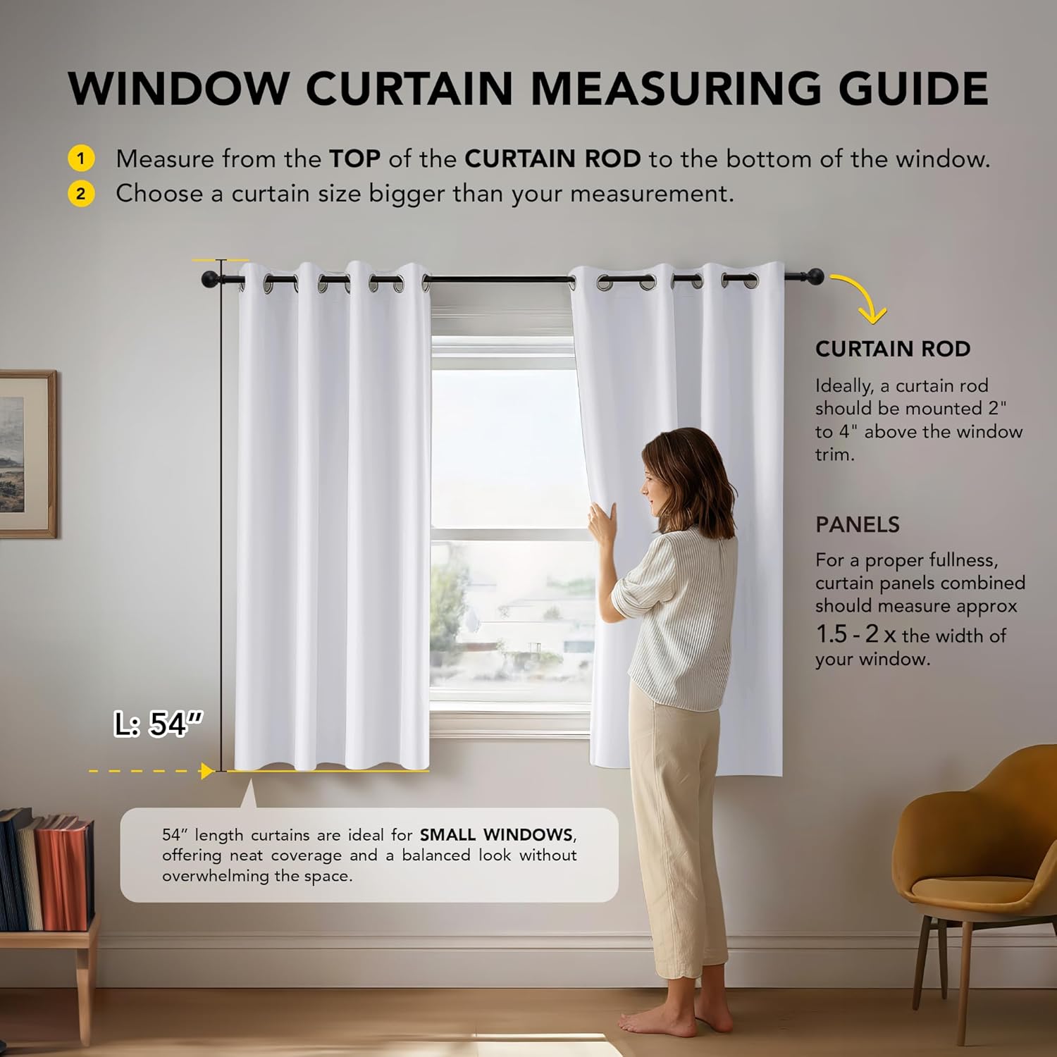 Deconovo Eyelet Thermal Curtains, High-Quality Blackout Curtains for Bedroom, Su...