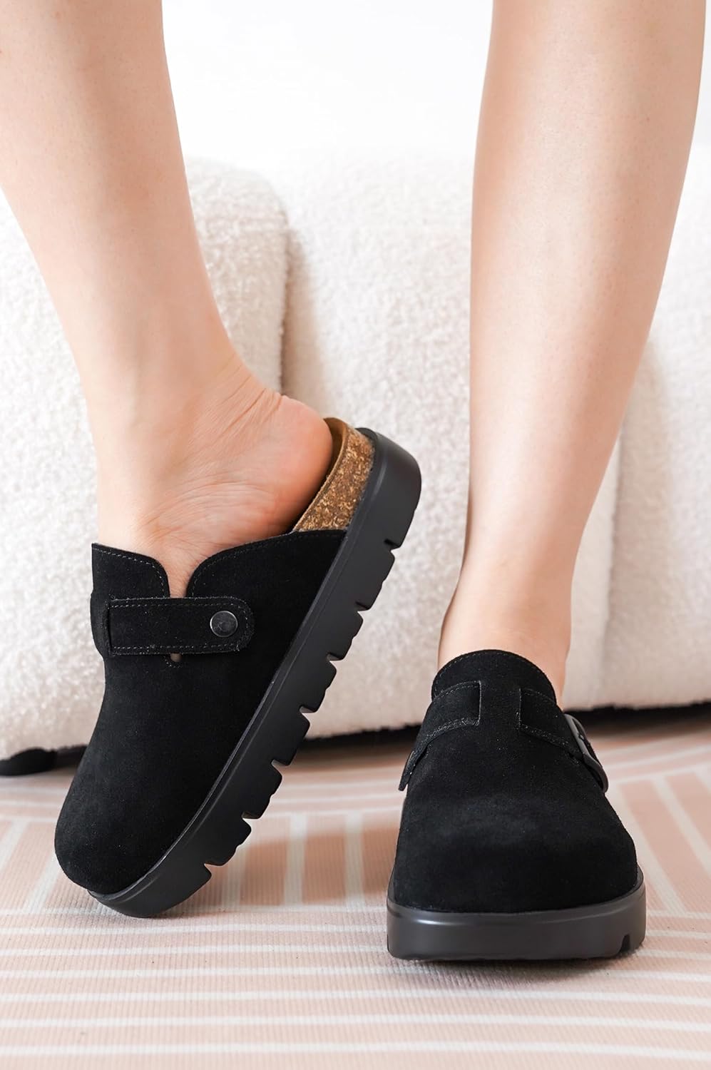 Project Cloud 100% Genuine Leather Platform Clogs, Unique Women's Footwear with...