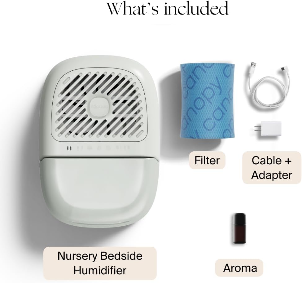Canopy Nursery Humidifier 2.0, Unique Humidifier with 36 HR Run Time, Special Wh...