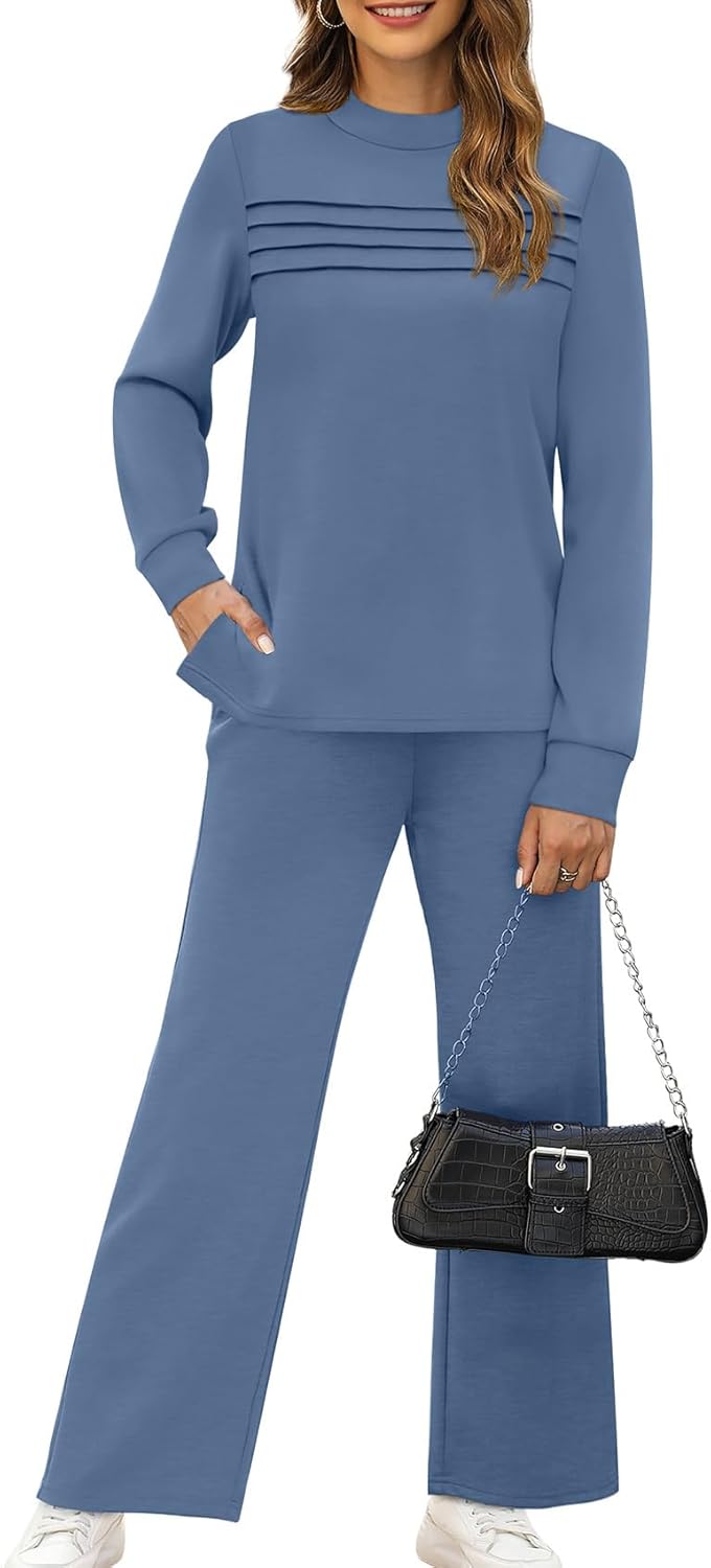 WIHOLL Two Piece Sets for Women, Special Travel Vacation Outfits for Fall 2026,...