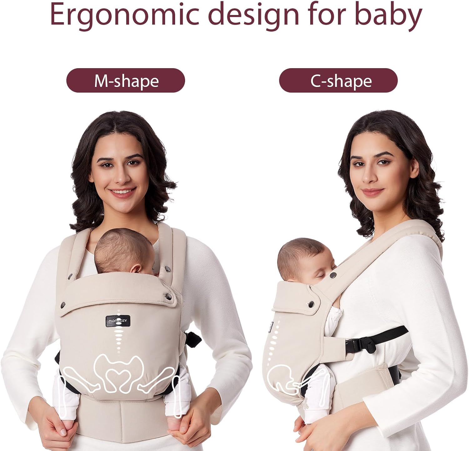 Momcozy PureHug Baby Carrier, Special Pure Cotton Infant Carrier for 3-24 Months...