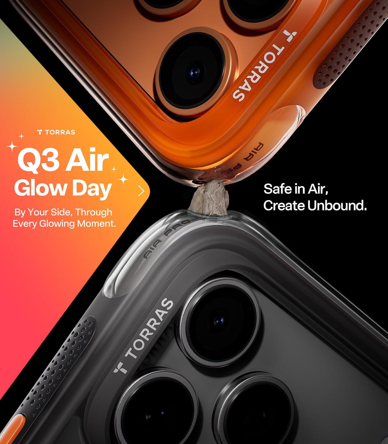 Premium TORRAS Ostand Q3 Air iPhone 17 Pro Max Case, Unique Phone Case with 360...