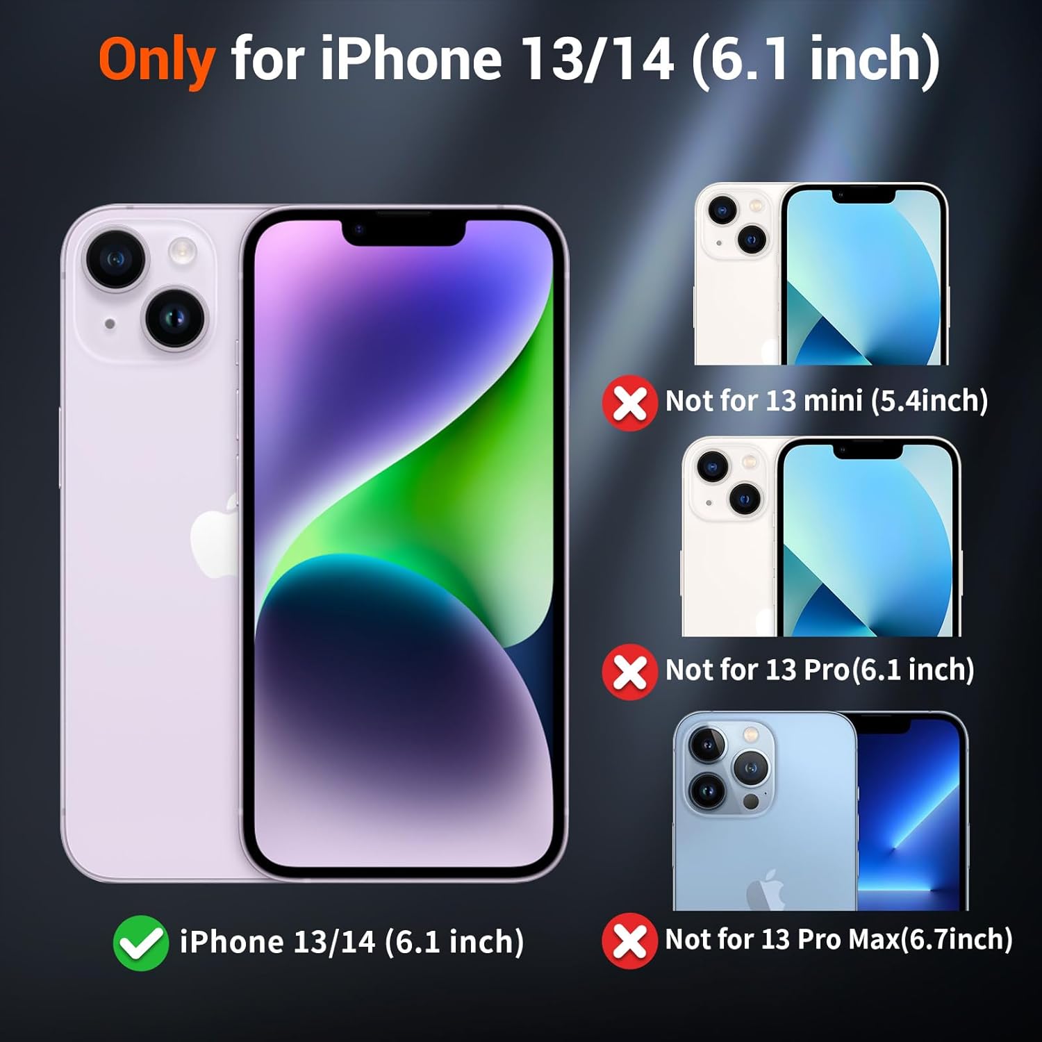 SUPFINE Magnetic for iPhone 14 Case & iPhone 13 Case (Compatible with MagSafe)(M...