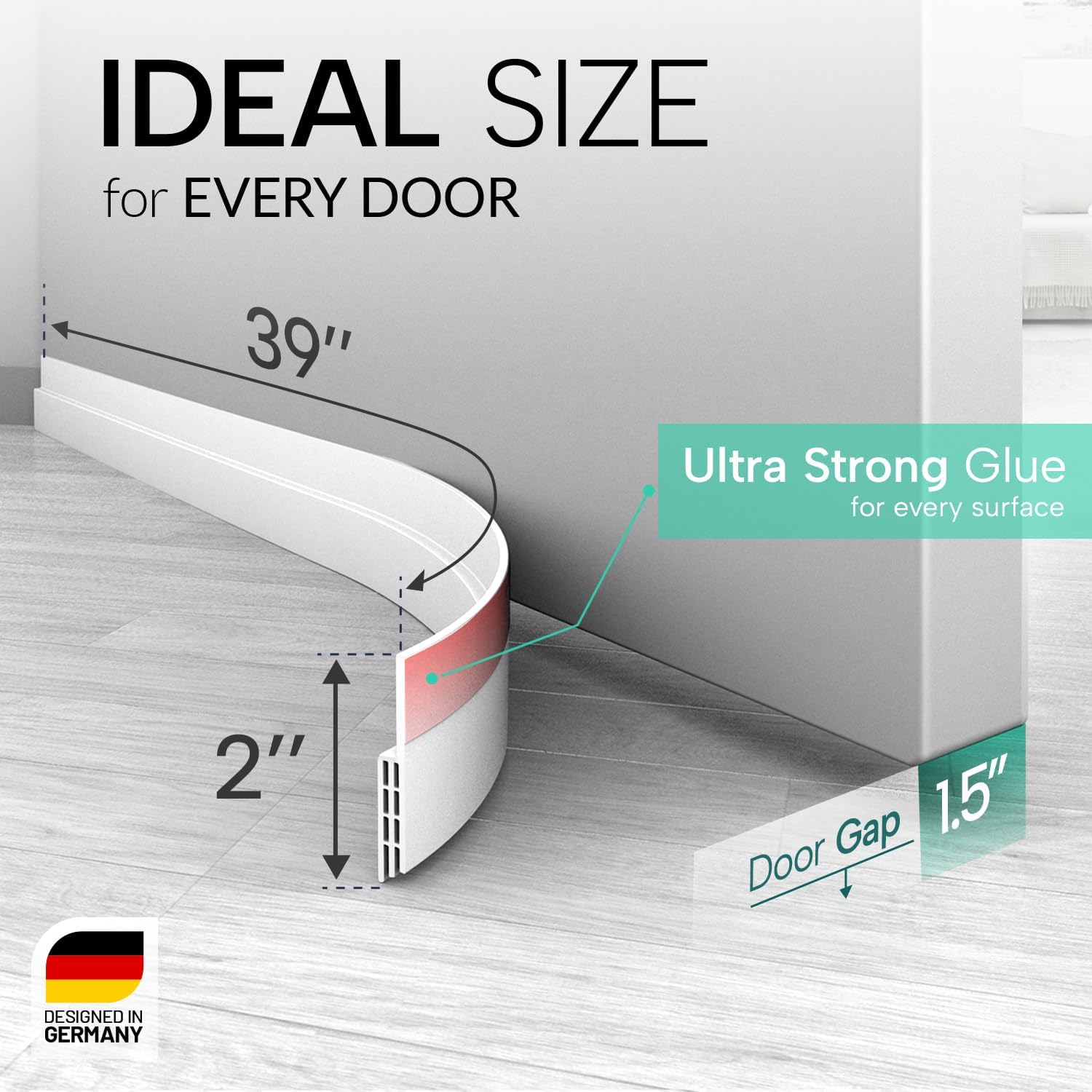 Vellure® Premium Door Draft Excluder Strip - Door...