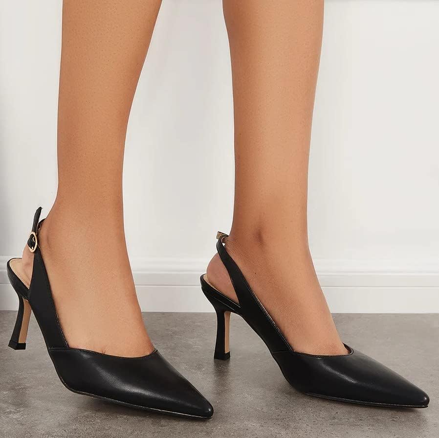 Elegant Rilista Women's Slingback Kitten Heels, Special Occasion Shoes With Clos...