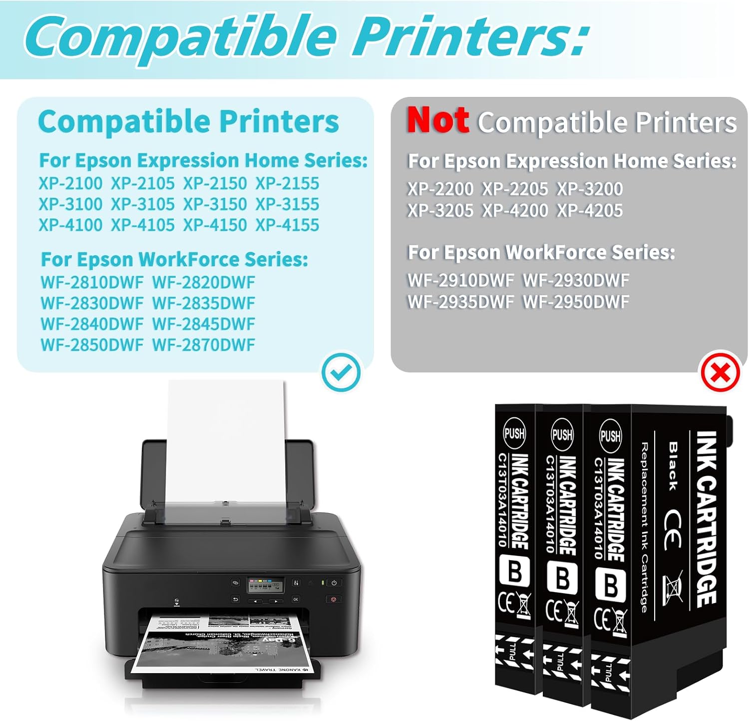 High-Quality FENTEC XP-4150 Ink Cartridges, Compatible Ink for Epson, Affordable...