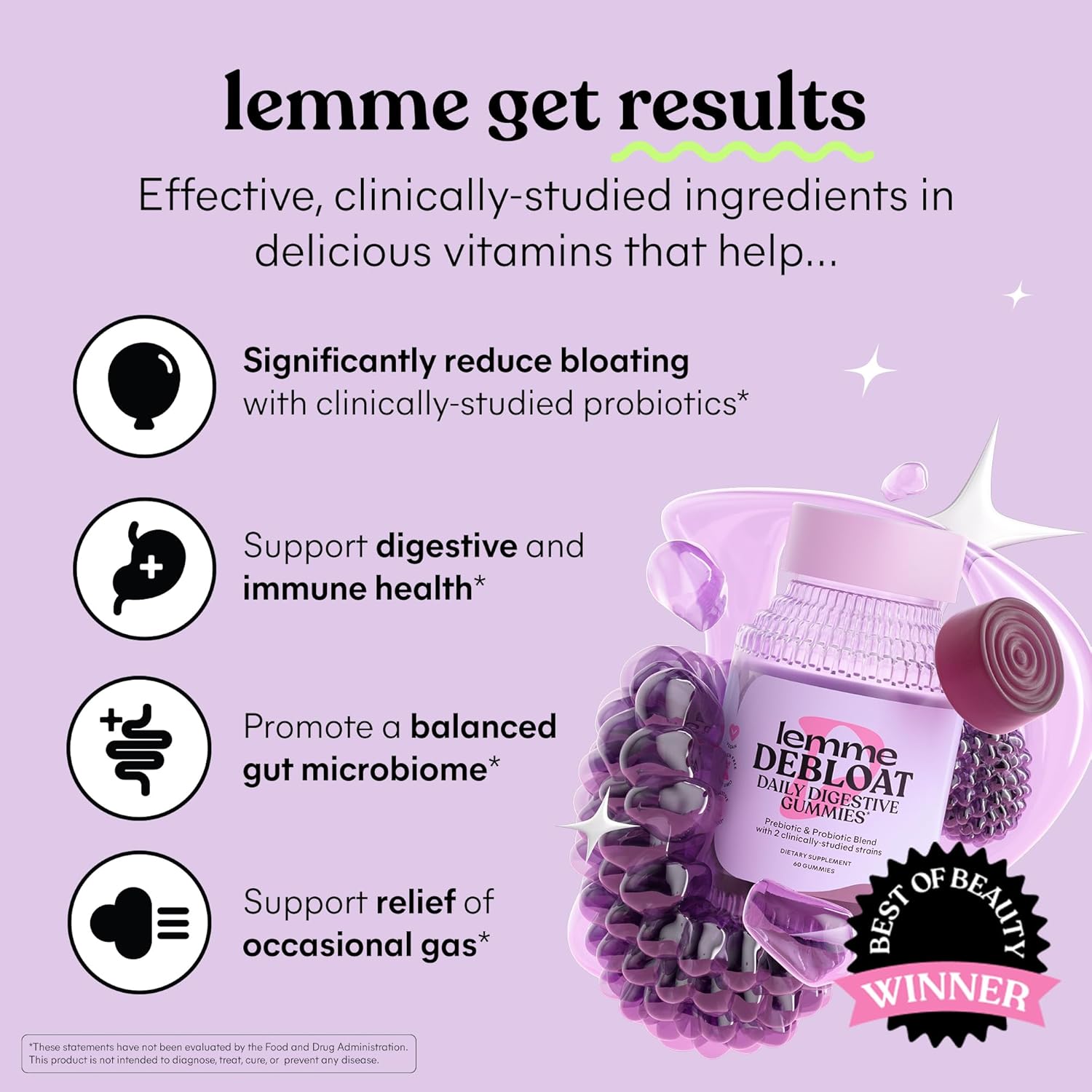 Lemme Debloat - Digestive & Gut Health Gummies wit...