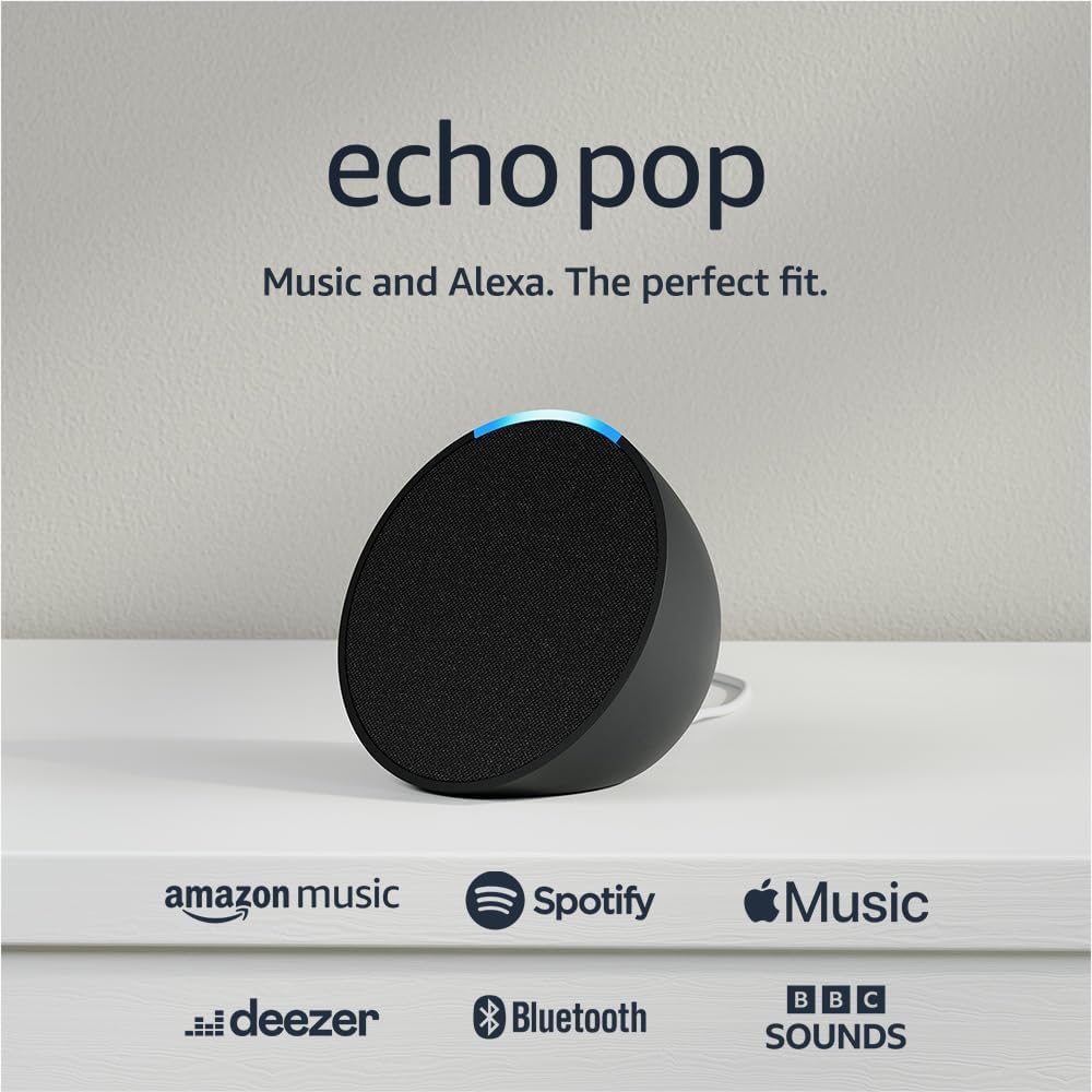 Echo Pop (Newest gen) | Full sound compact Wi-Fi a...