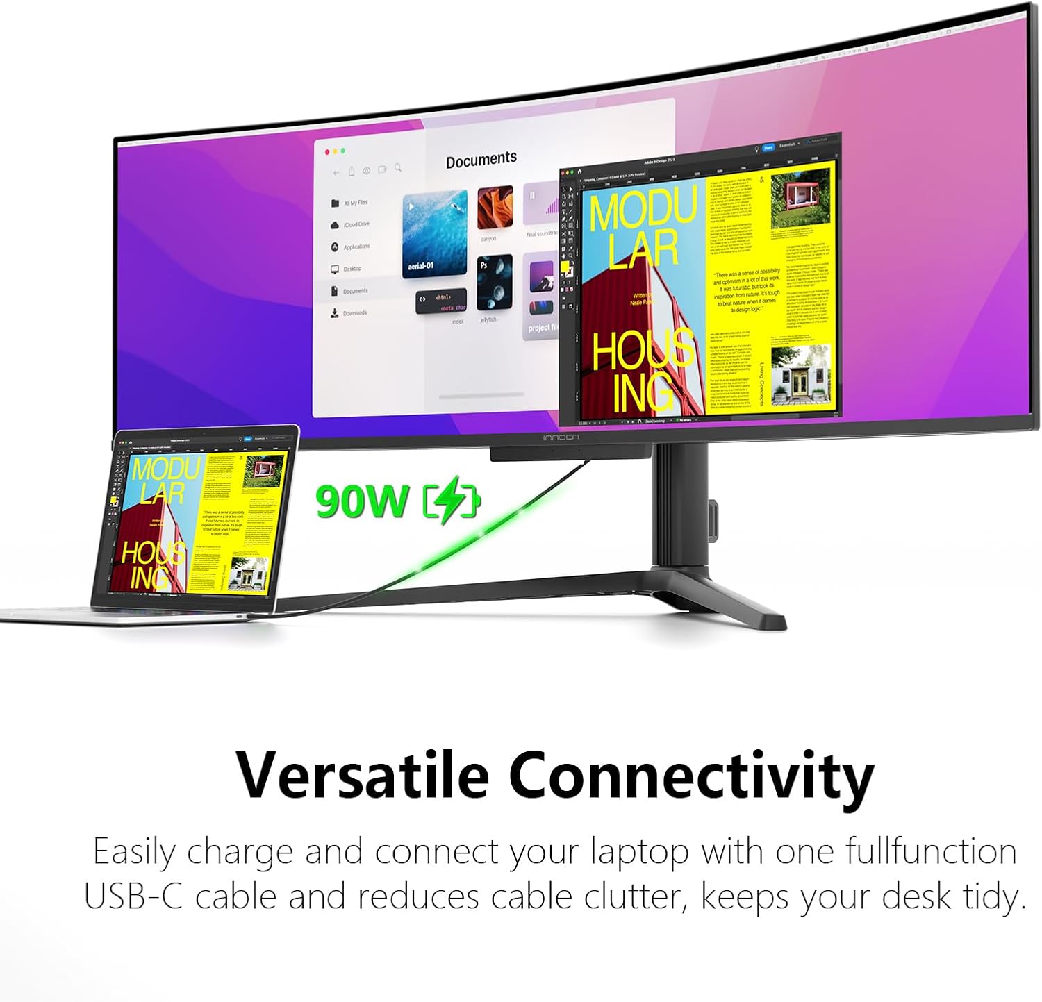 INNOCN 49" 49Q1S OLED Curved Gaming Monitor 5120 x 1440p 240Hz, 0.03ms, USB Type...