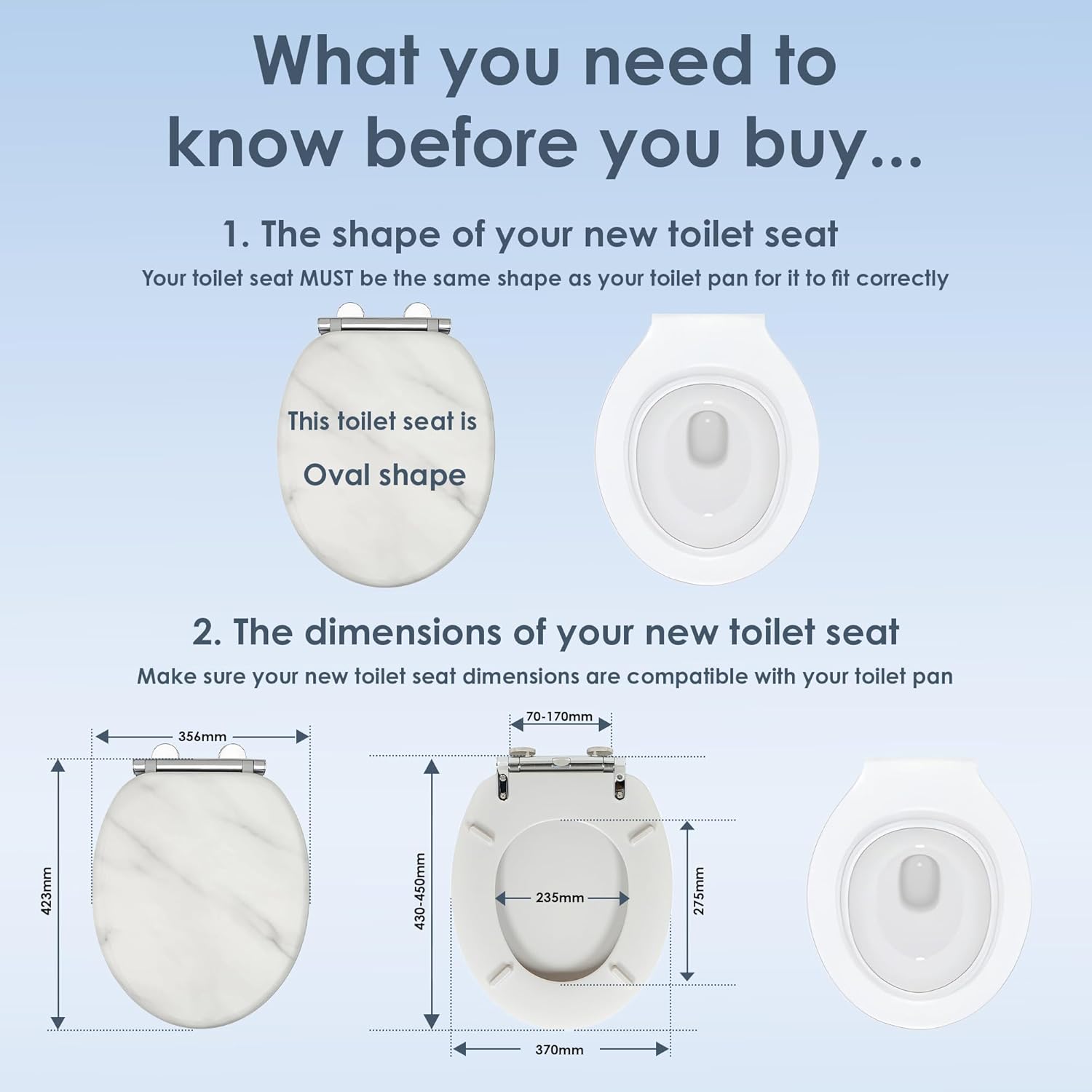 AQUALONA® Premium Tongue and Groove Soft Close Toilet Seat - Moulded Wood - Stai...