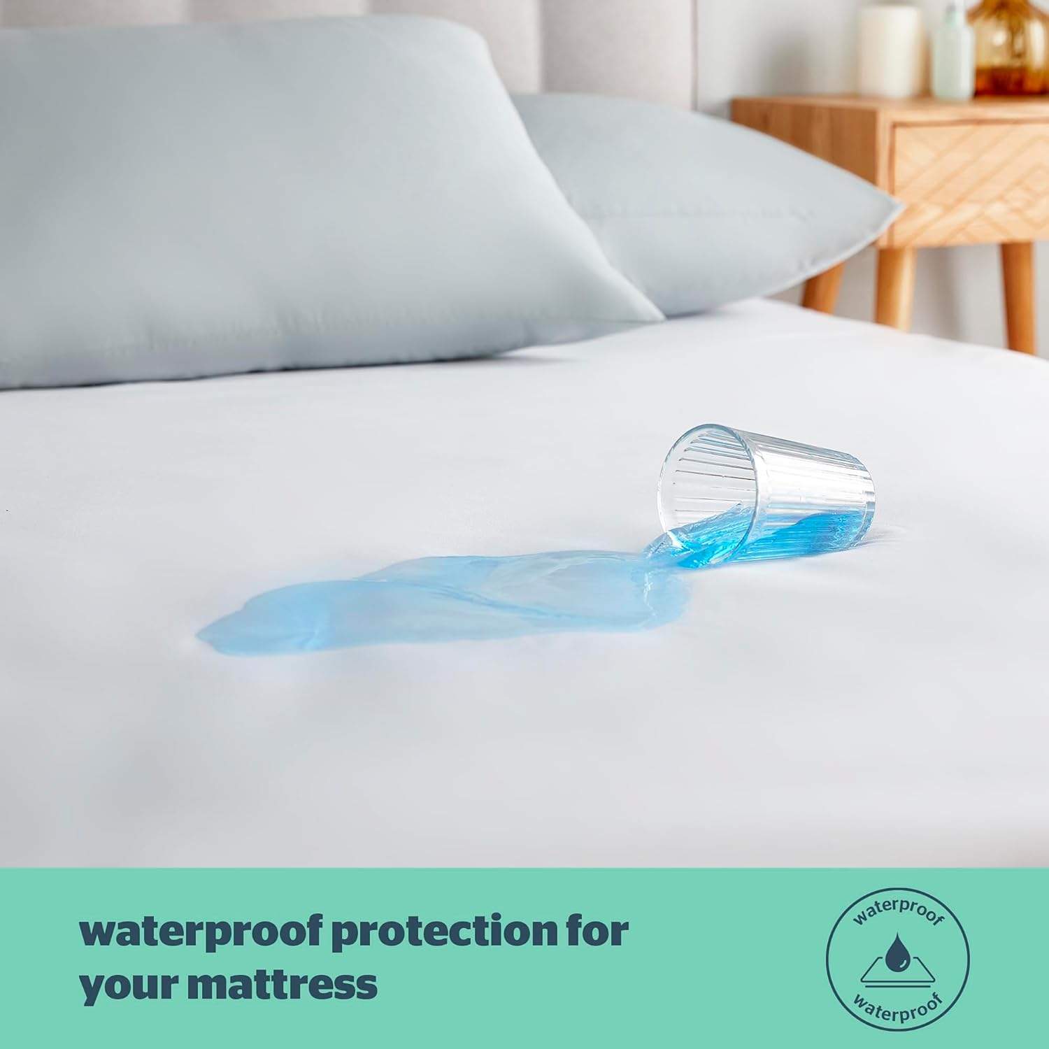 Silentnight Waterproof Mattress Protector – Deep 30cm Fitted Skirt and Soft Touc...