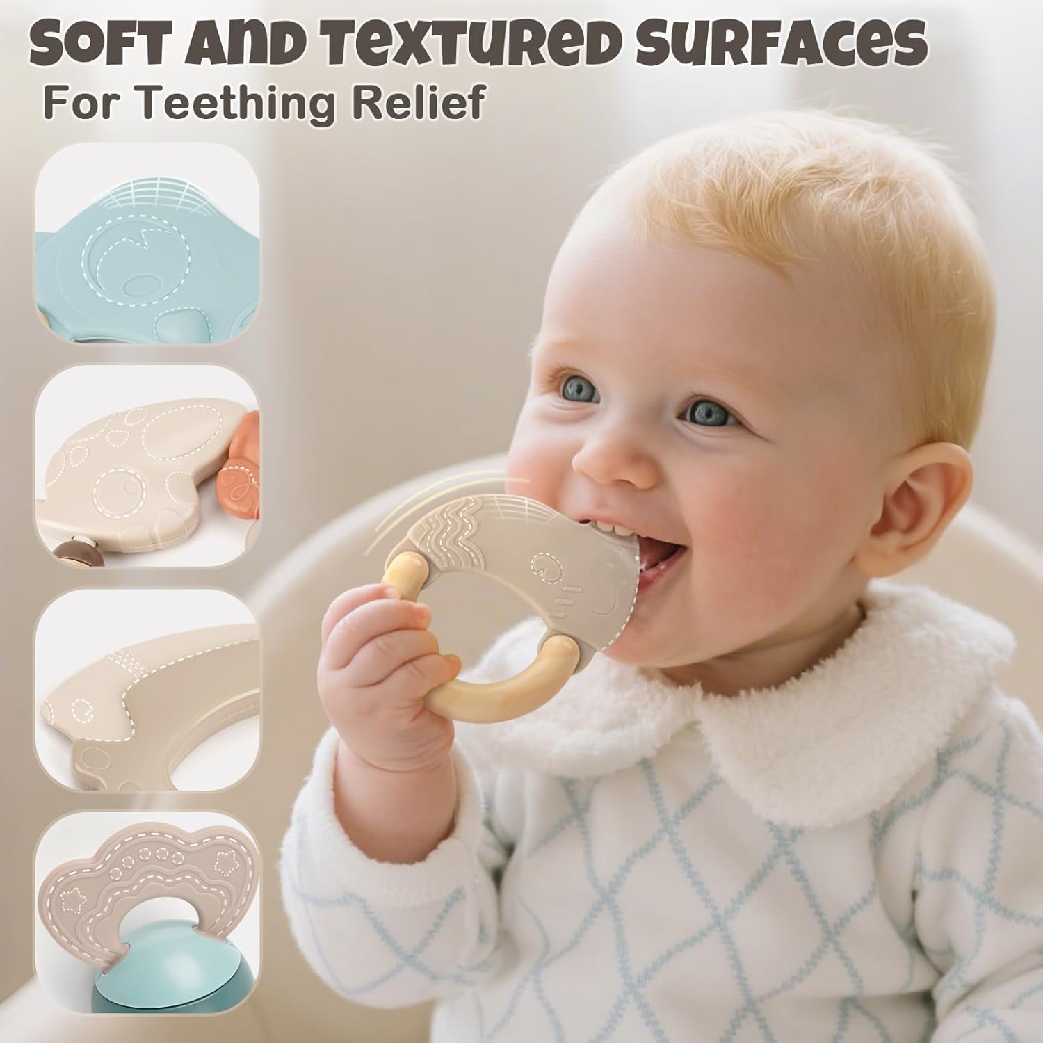 Baby Toys 0-6 Months Newborn Toys Rattle Teething Toys Sensory for Baby with Sto...