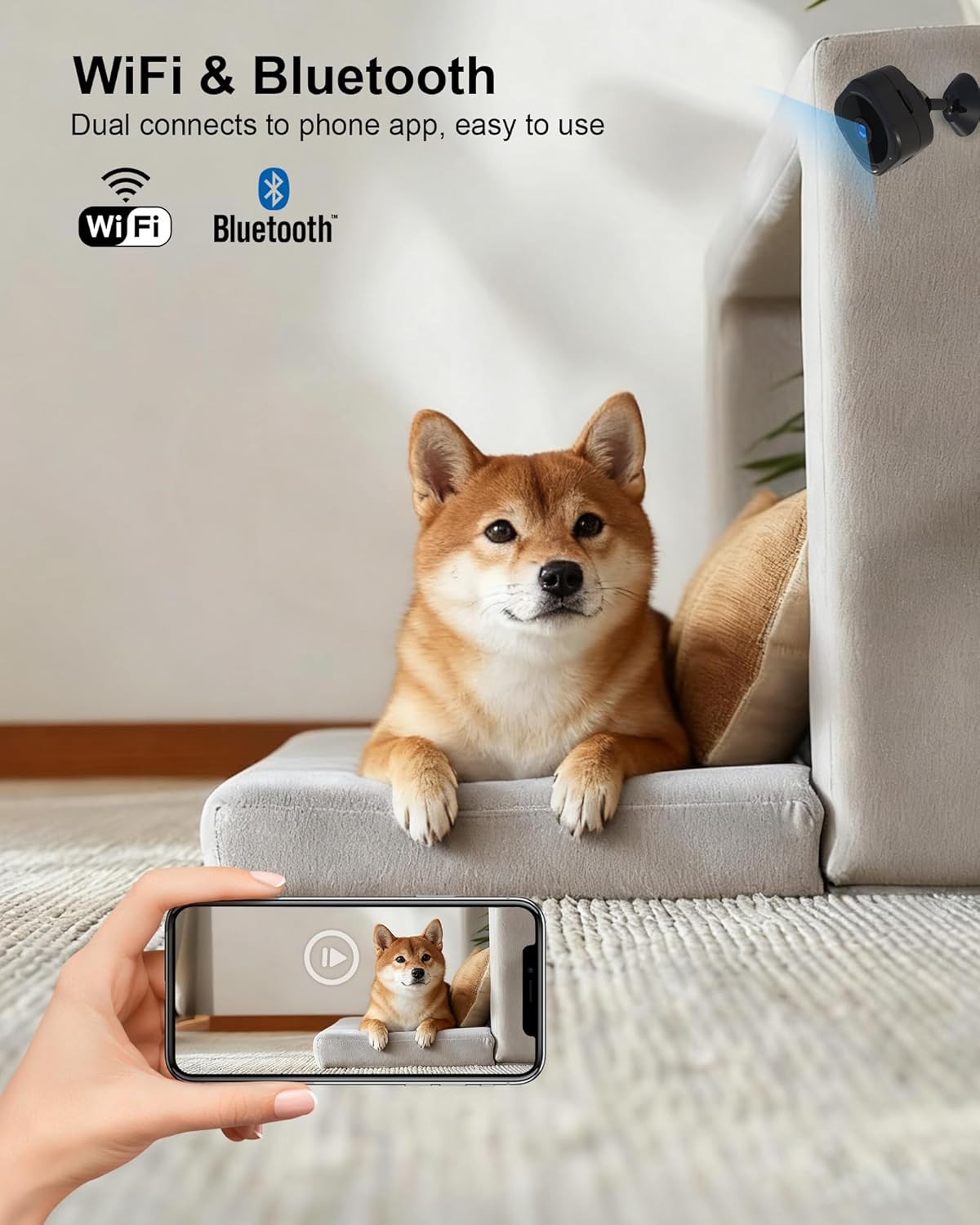 AOBOCAM Mini Spy Hidden Camera, Innovative Home Security Camera with Wireless Wi...