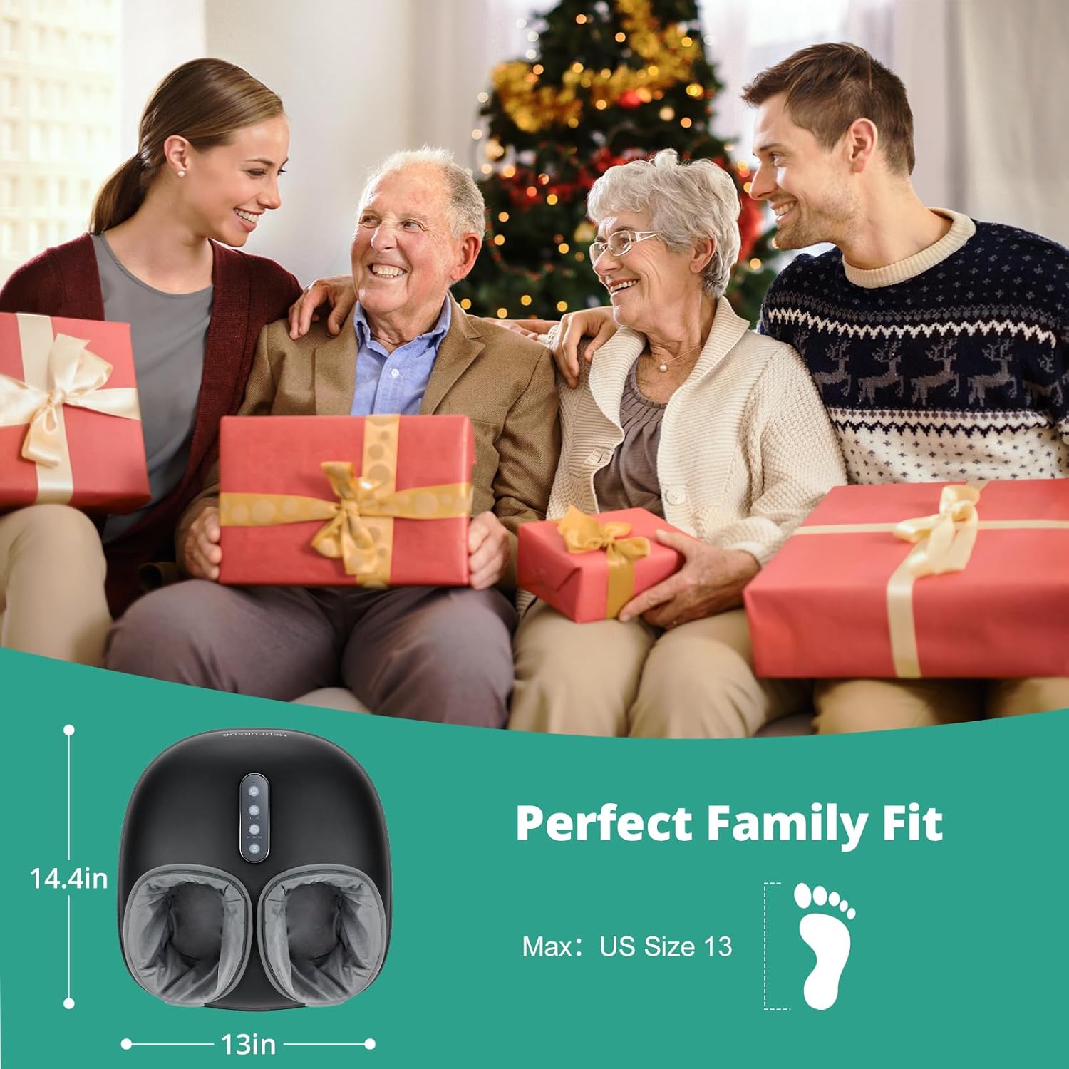 Medcursor Foot Massager with Heat - Shiatsu Feet Massage Machine Delivers Relief...