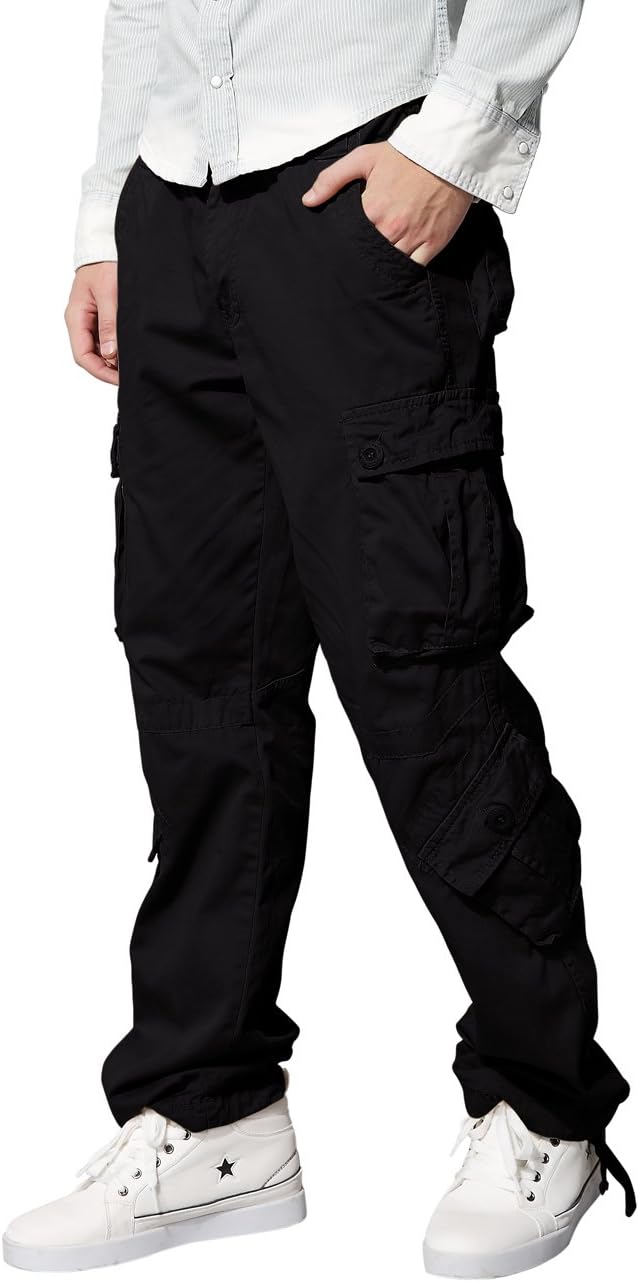 Match Men's Wild Cargo Pants 36 Black