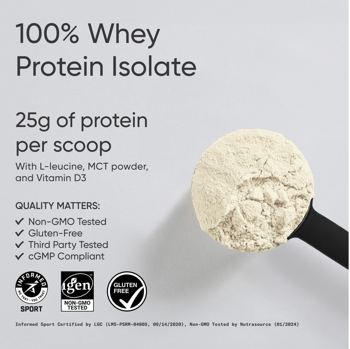 Sports Research Whey Protein, Special Whey Isolate Protein Powder for Lean Muscl...