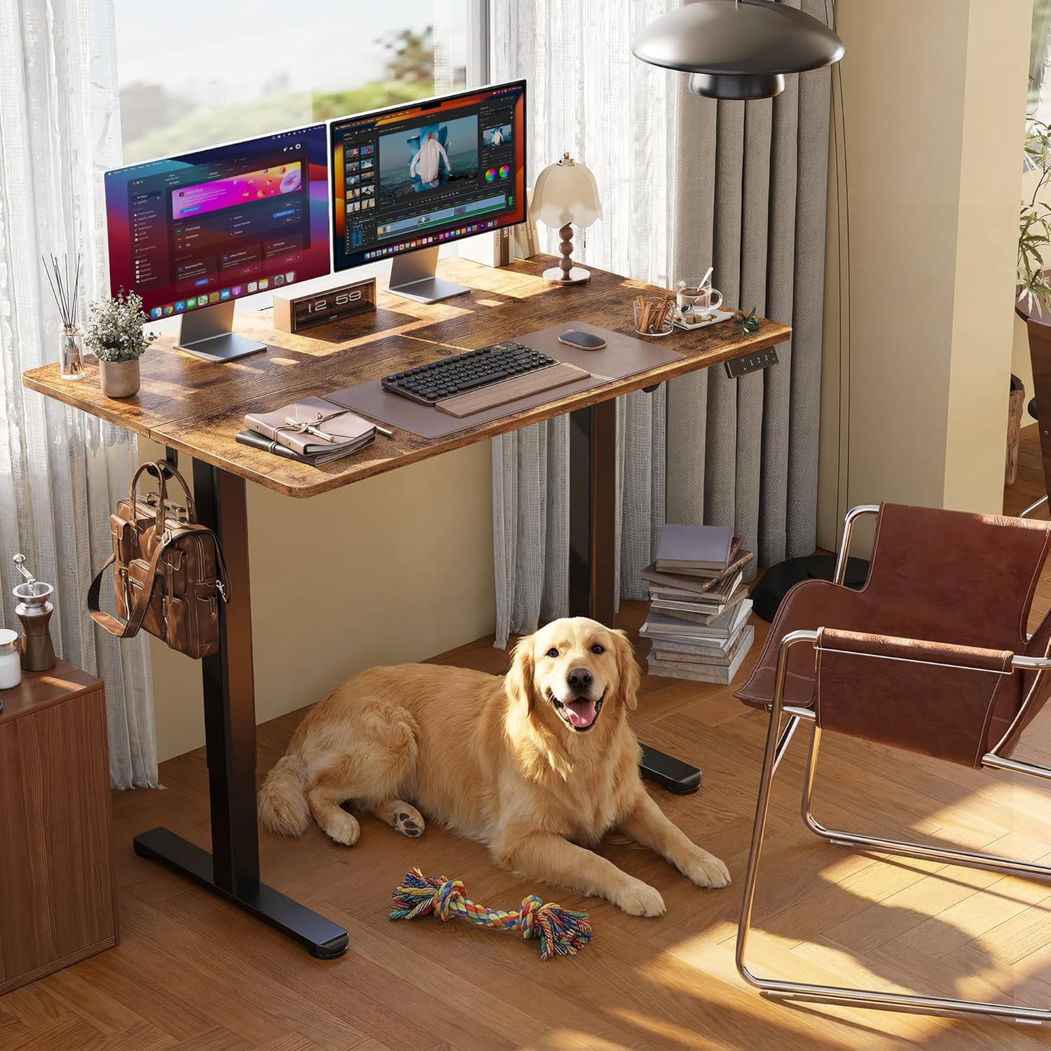 Claiks Electric Standing Desk, Adjustable Height Stand up Desk, 24x48 Inches Sit...