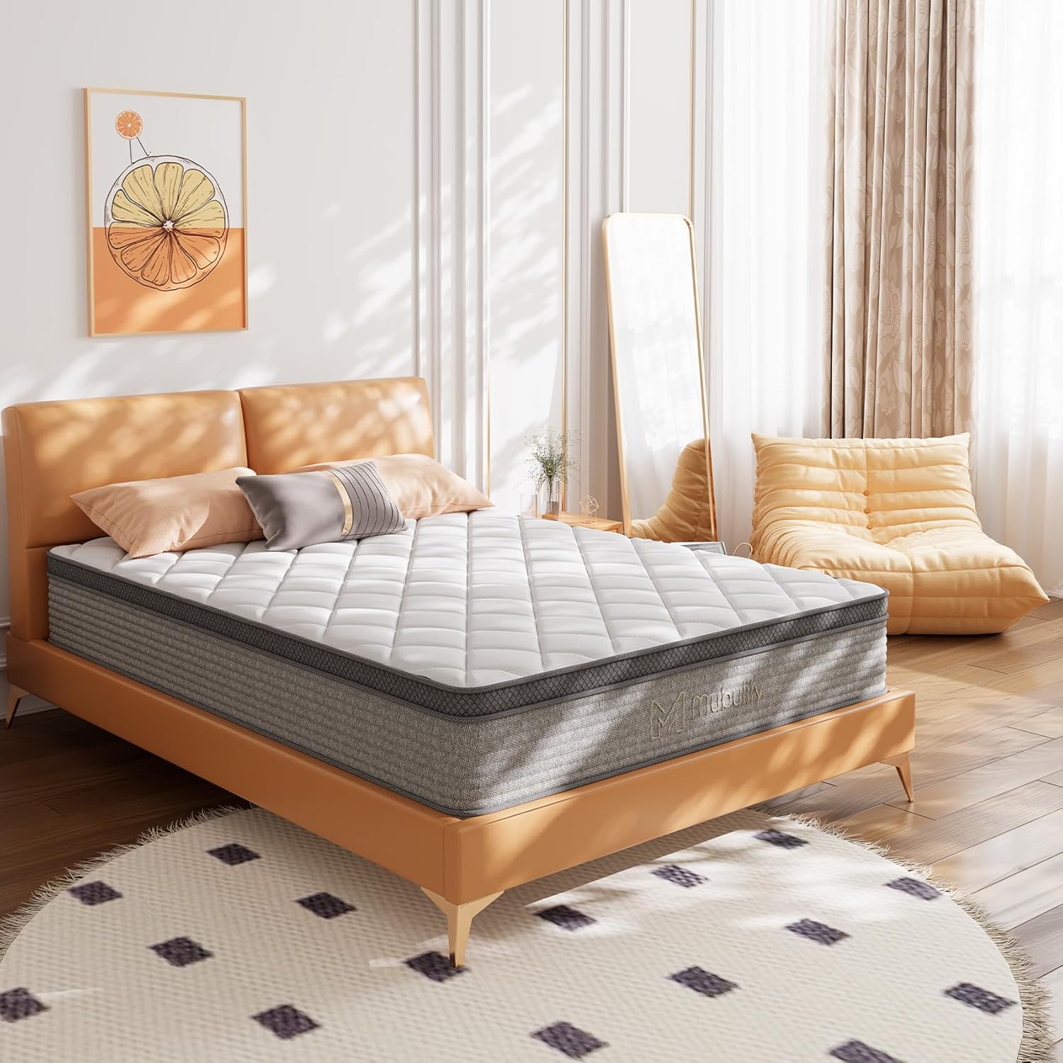 Queen Mattress,10 Inch Gel Memory Foam and Innerspring Hybrid Mattress in a Box...