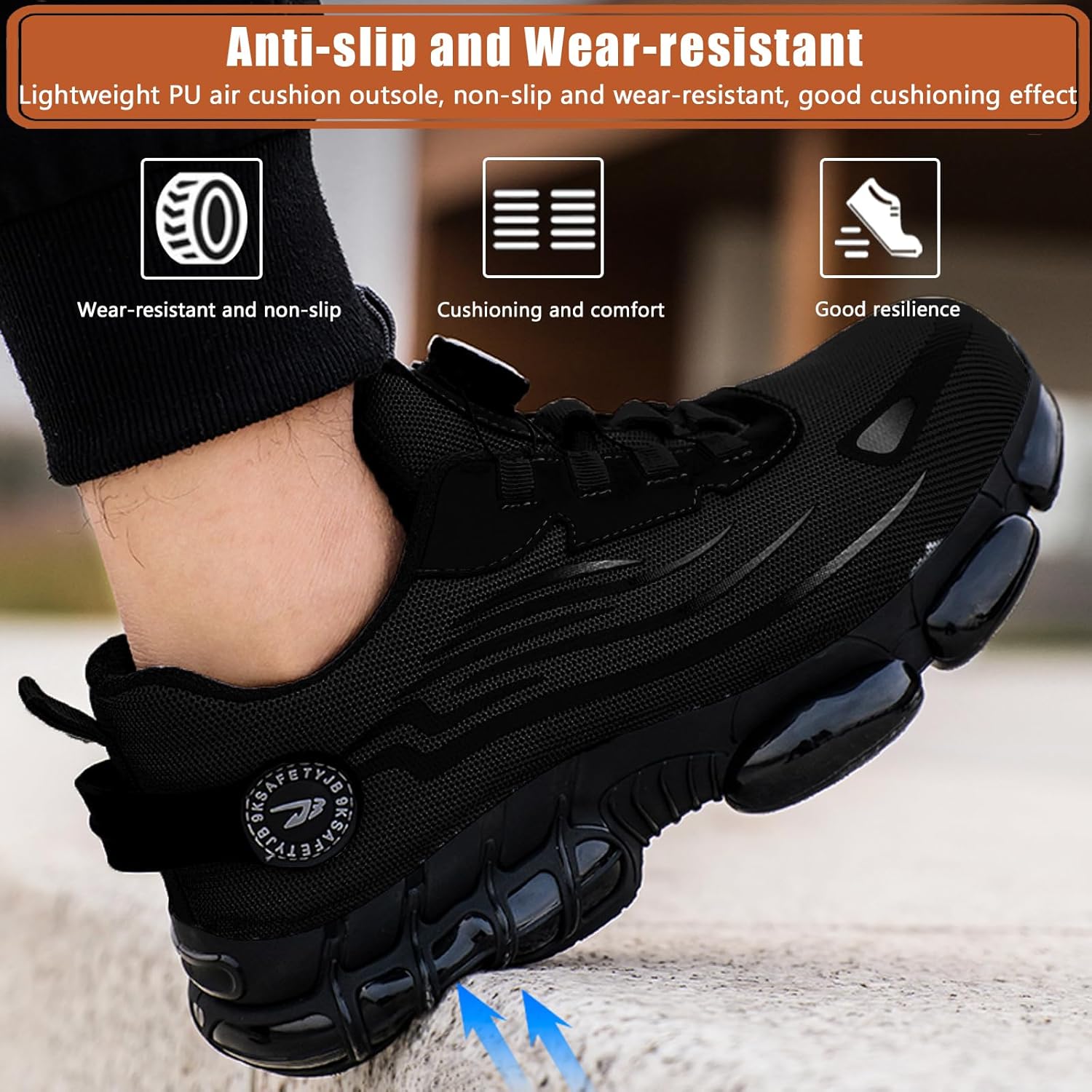 Safety Trainers, Safety Shoes Men Women, Comfortable Lightweight Work Shoes, Upg...