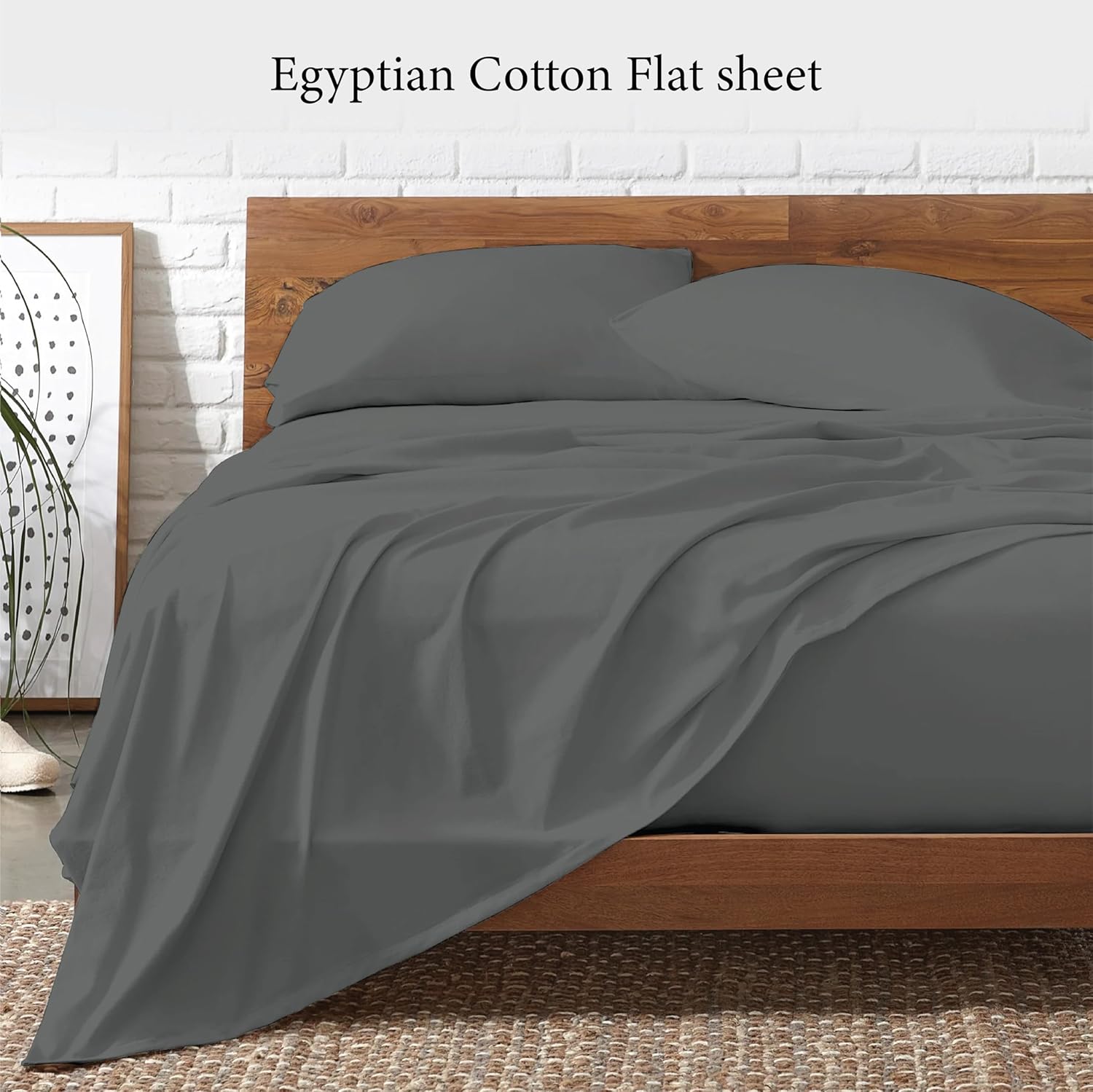 Funky Gadgets Flat Sheet, Exclusive Super King Size Flat Sheet with 100% Egyptia...