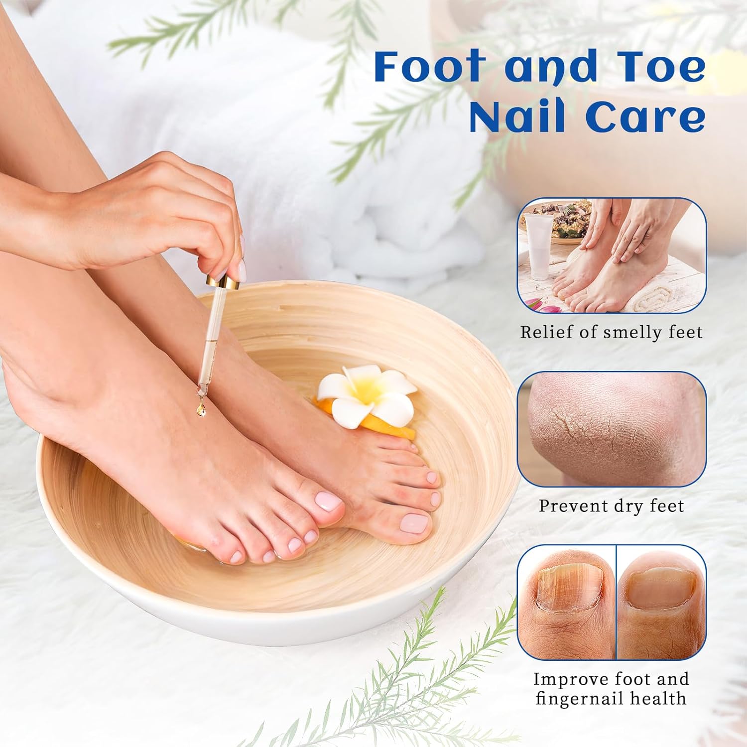 HIQILI Tea Tree Oil 100ml for Nail Fungus, Acne, Skin & Hair Care, Aromatherapy,...