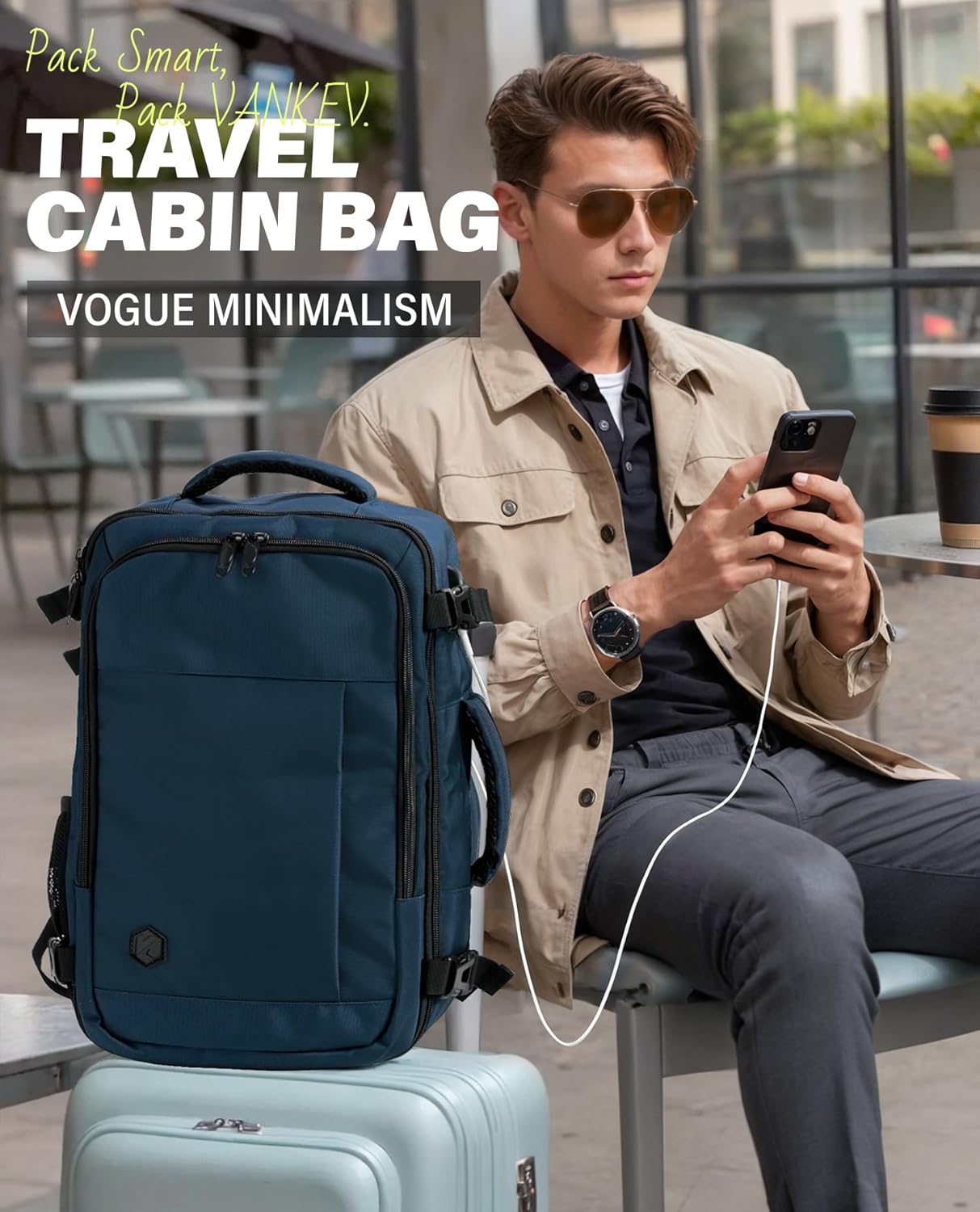 Easyjet Travel Bag, Special Cabin Bag for Hand Luggage, Innovative Travel Backpa...