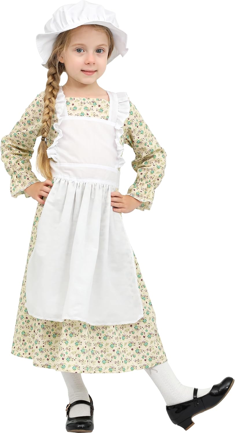 Sincere Party Girl's Victorian Costume Cotton Dress World Book Day Week Girl's F...