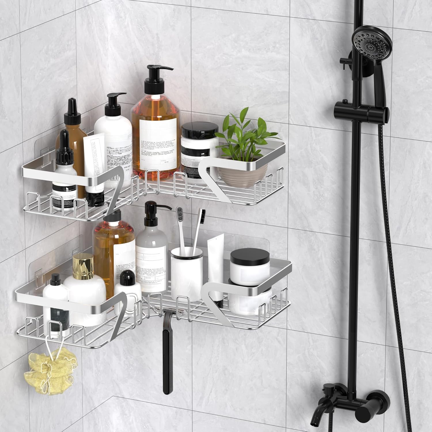 Kegii Shower Caddy Corner, Special Stainless Steel Shampoo Organizer, Innovative...