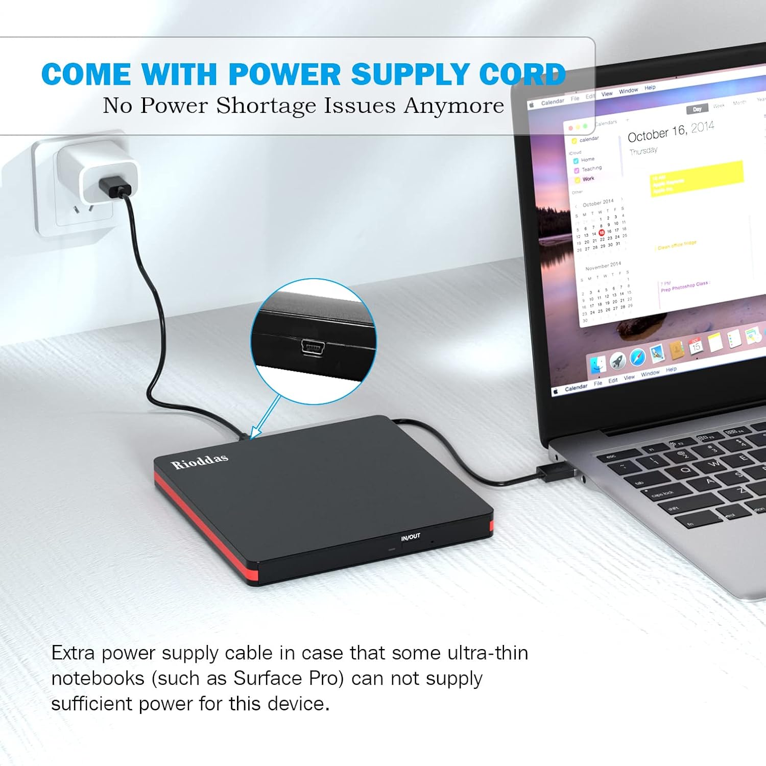 External CD Drive, USB 3.0 Portable CD/DVD +/-RW Drive Slim DVD/CD ROM Rewriter...