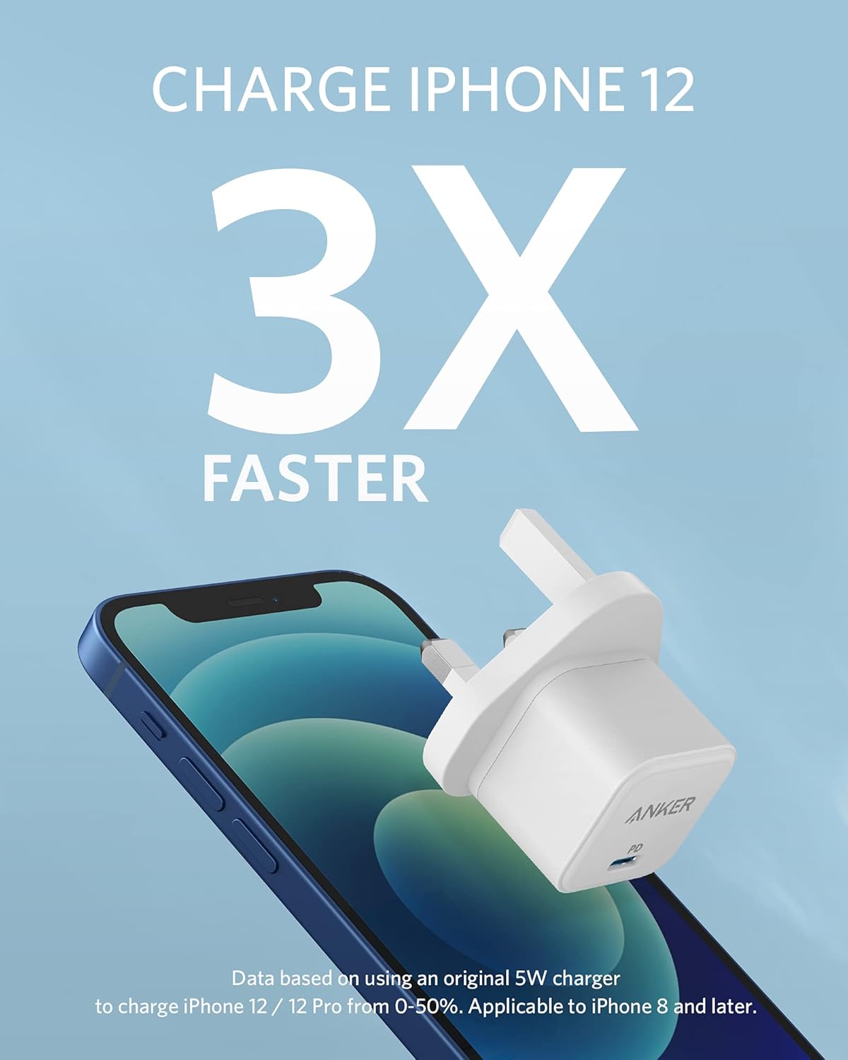USB C Plug, Anker 20W USB C Charger - Fast Charging PowerPort III Cube Charger,...