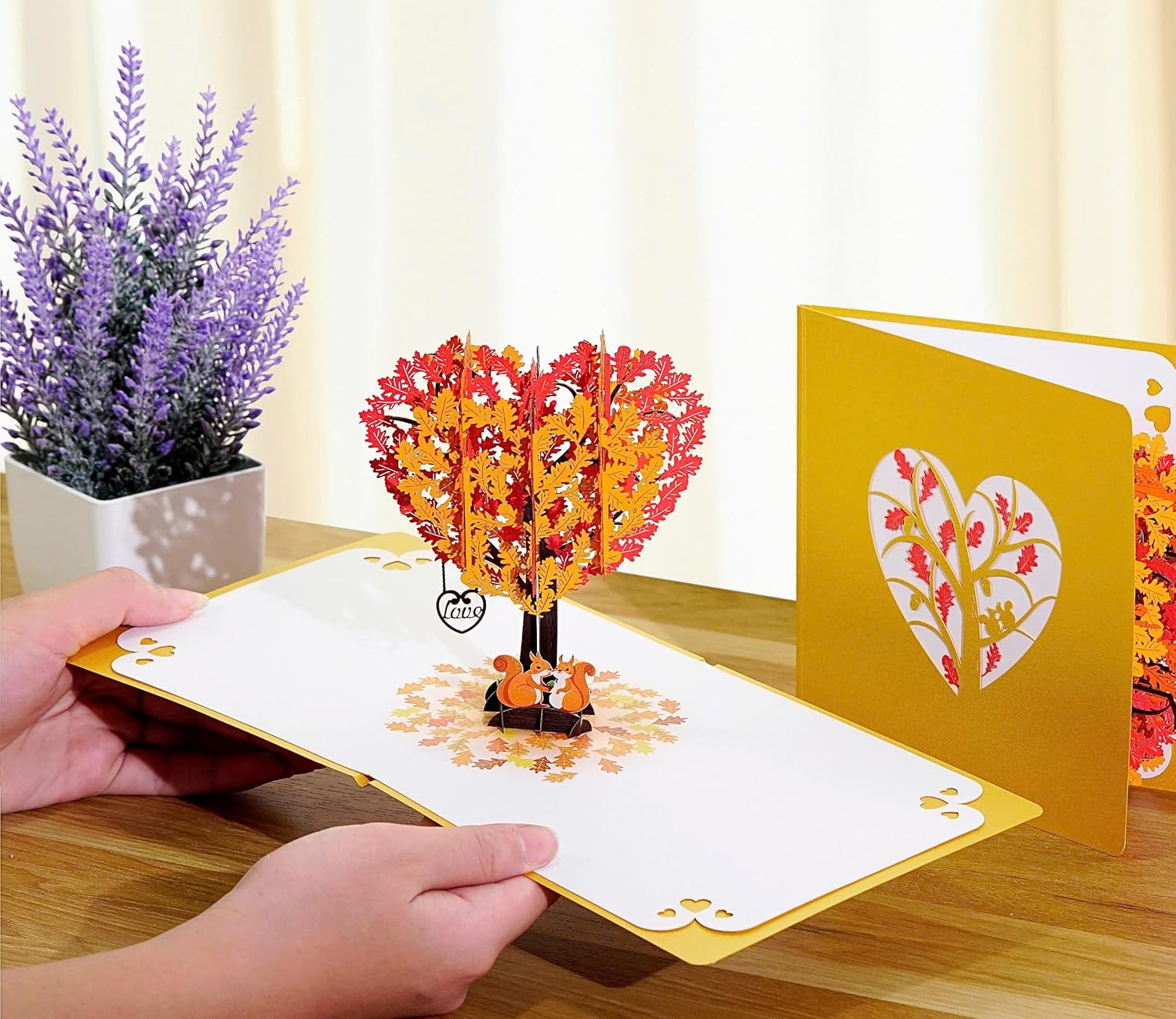 CUTPOPUP Squirrel Couple Heart Tree Pop Up Anniversary Card, Wedding Anniversary...