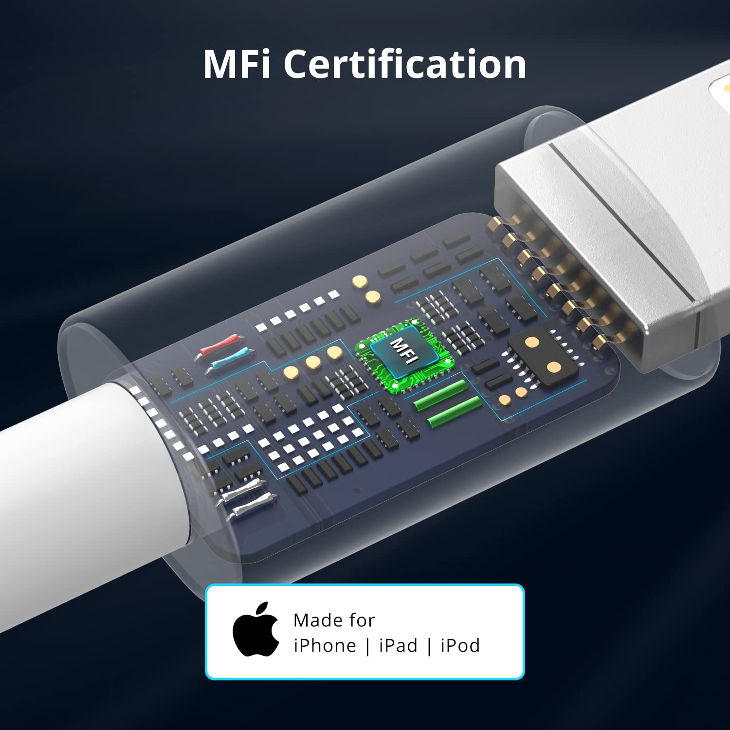 3M USB C to Lightning Cable [Apple MFi Certified] iPhone Fast Charger Cable USB-...