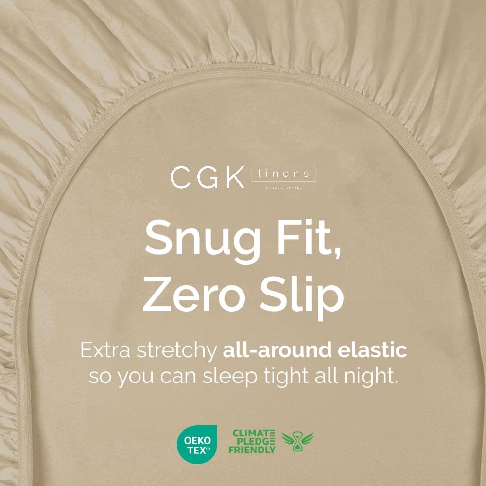 Premium Super King Fitted Bed Sheet, Luxurious Fitted Sheet 180x200x30cm, High-Q...