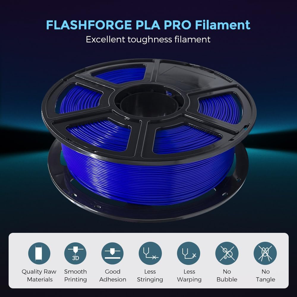 FLASHFORGE 3D Printer Filament, Special PLA PRO Filament 1.75mm, High-Quality 1K...