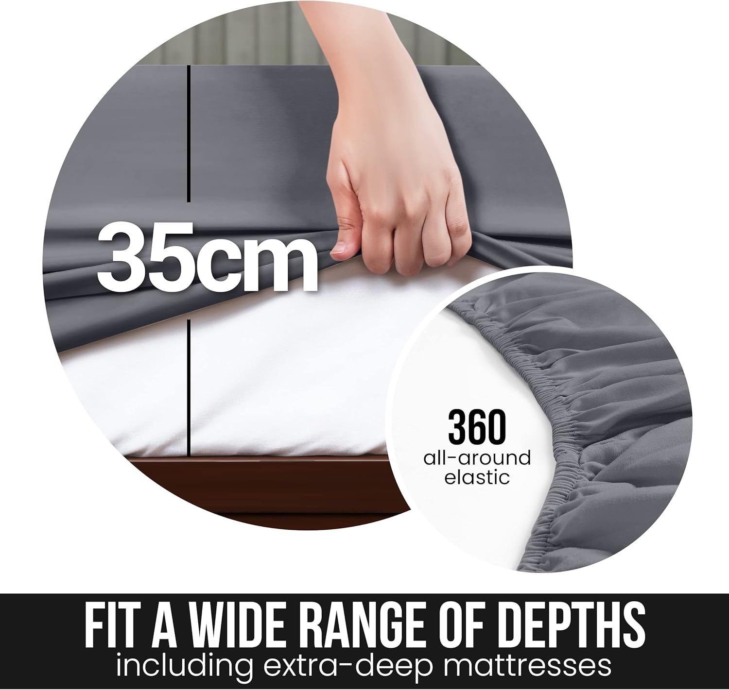 Utopia Bedding 3 Piece Single Bedding Set - Duvet Cover, Fitted Sheet with Pillo...
