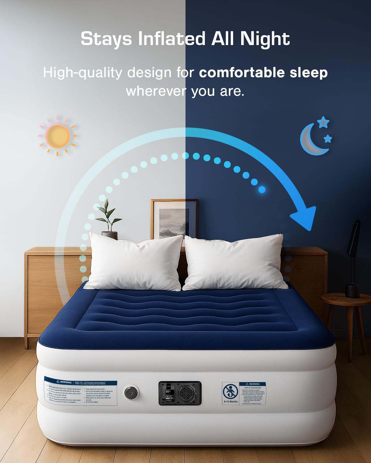 Active Era Luxury Double Inflatable Mattress | Puncture Resistant Double Airbed...