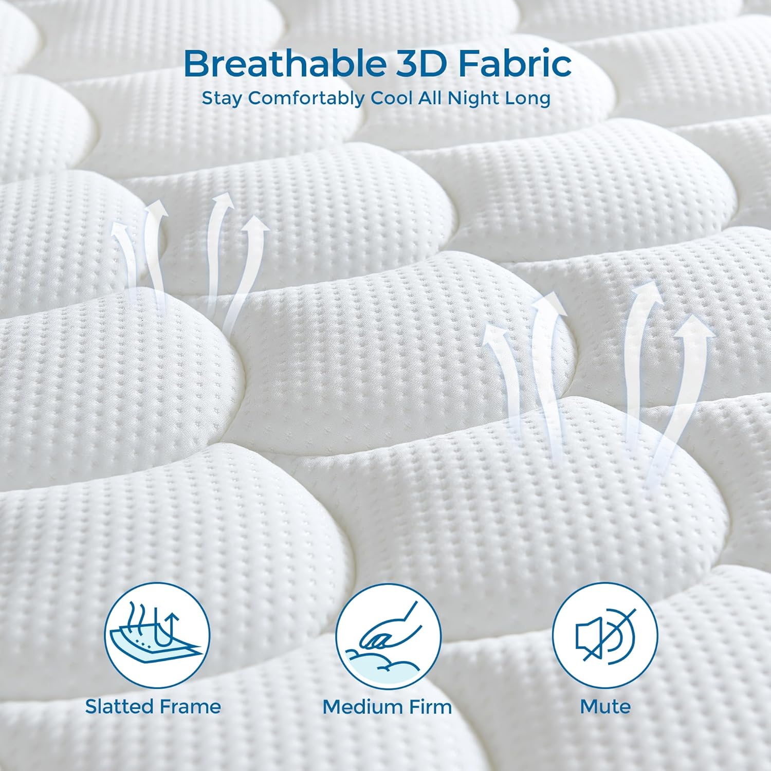 Small Double Mattress 4FT,9 Inch 9-Zone Orthopedic Mattress with Memory Foam & P...