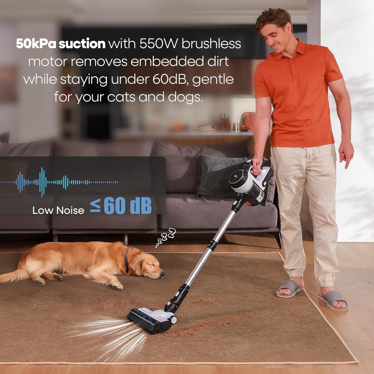 High-Quality AlloyMove Cordless Vacuum Cleaner, Powerful Stick Vacuum for 50Kpa...