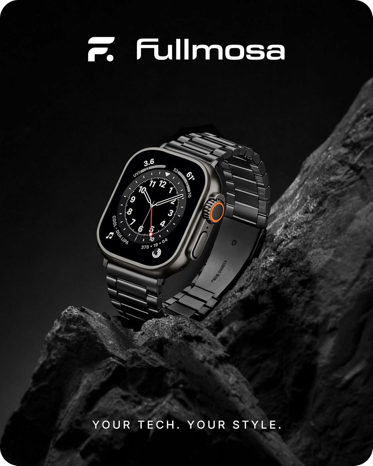 Fullmosa Metal Strap Compatible with Apple Watch Ultra 3/2/1 49mm Straps, Stainl...