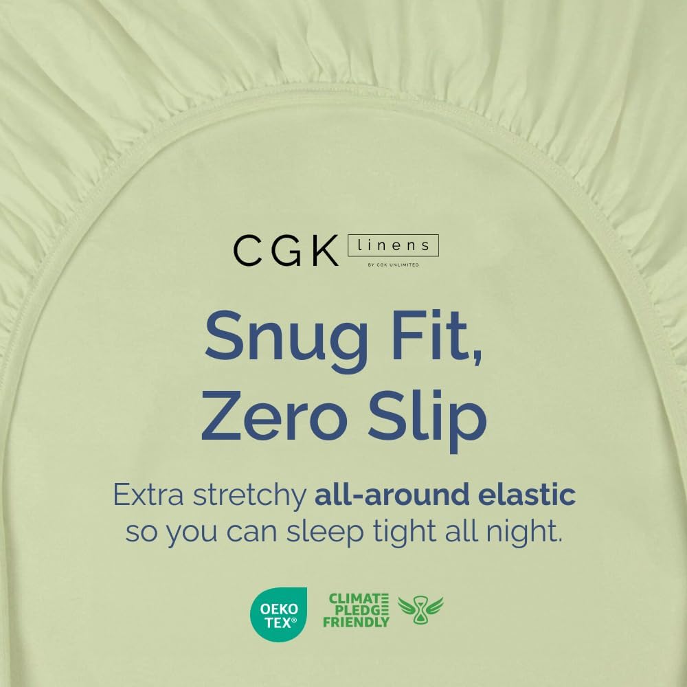 High-Quality Double Fitted Bed Sheet, Premium Fitted Sheet for 135x190x30cm Matt...