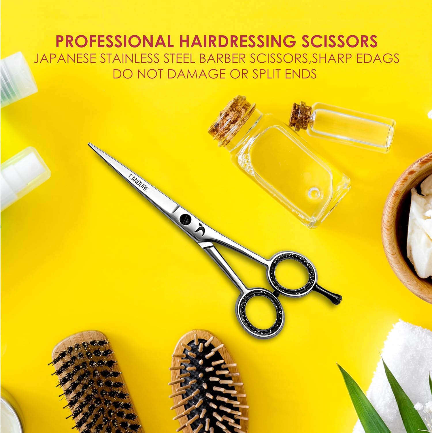 Candure Hairdressing Barber Hair Scissor for Professional 6.5 inch Hairdressers...