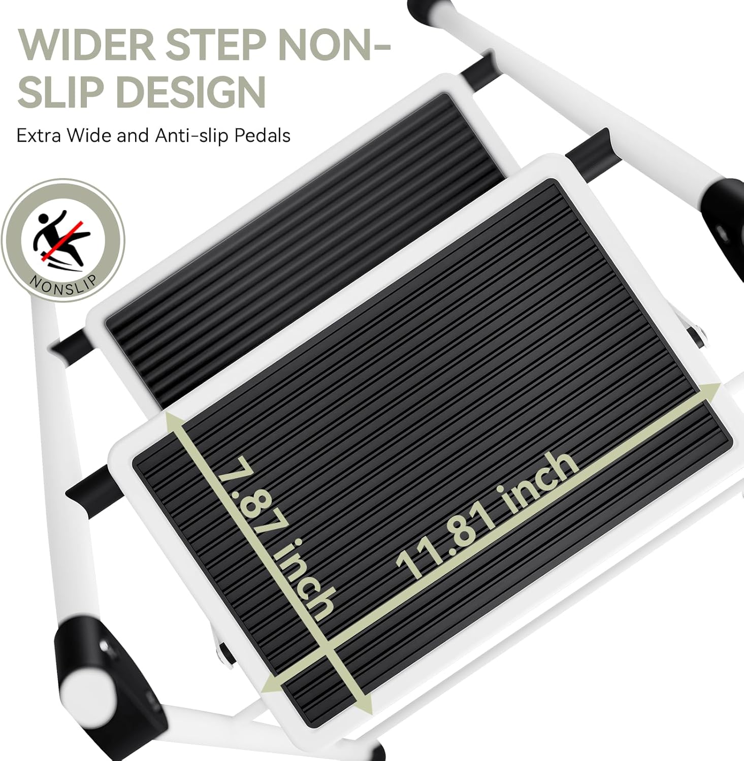 KINGRACK Step Ladder, Folding Ladder with Non-Slip and Wide Pedal, Folding Step...