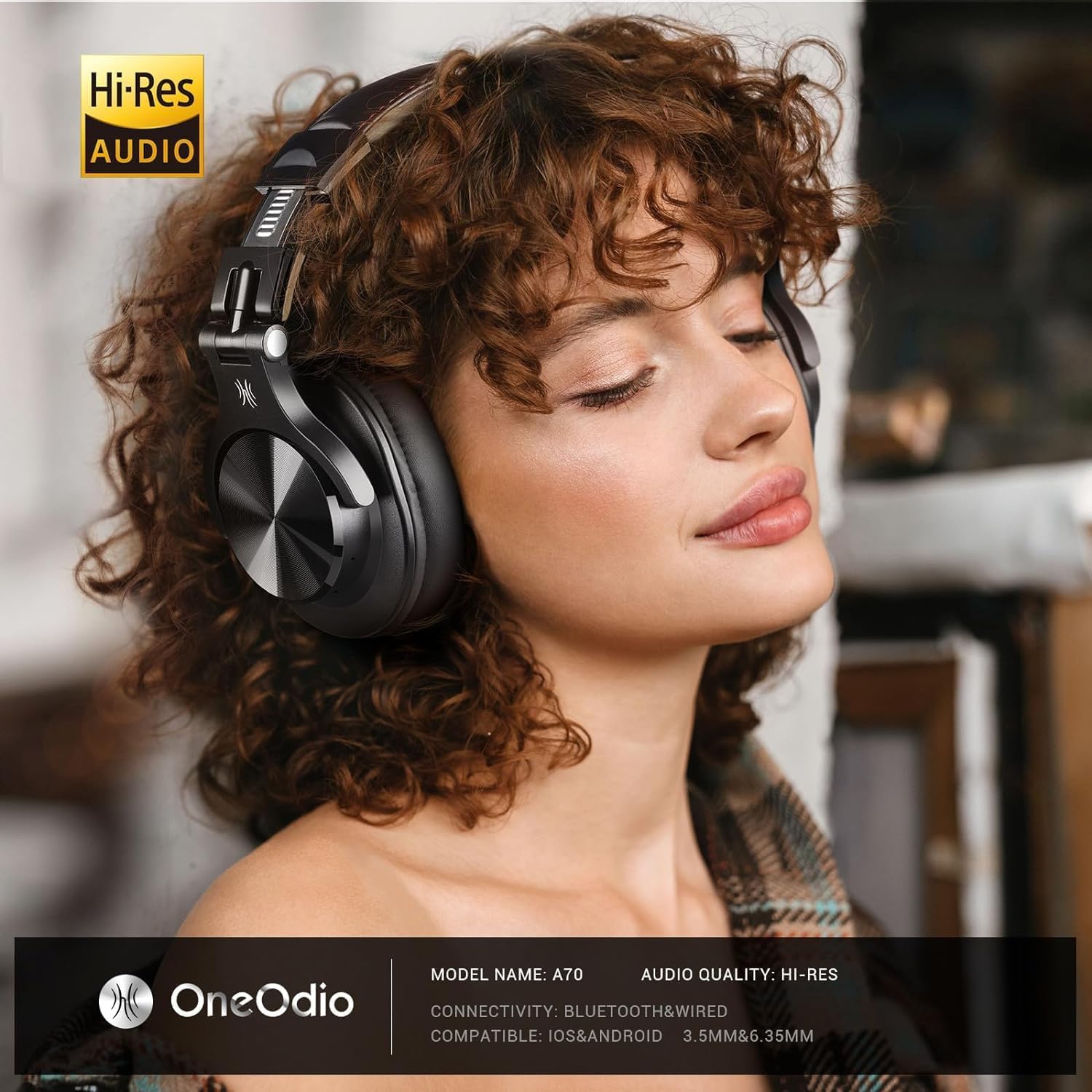 OneOdio A70 Bluetooth Headphones Over Ear, 72 Hrs Playtime, Monitor Level Stereo...