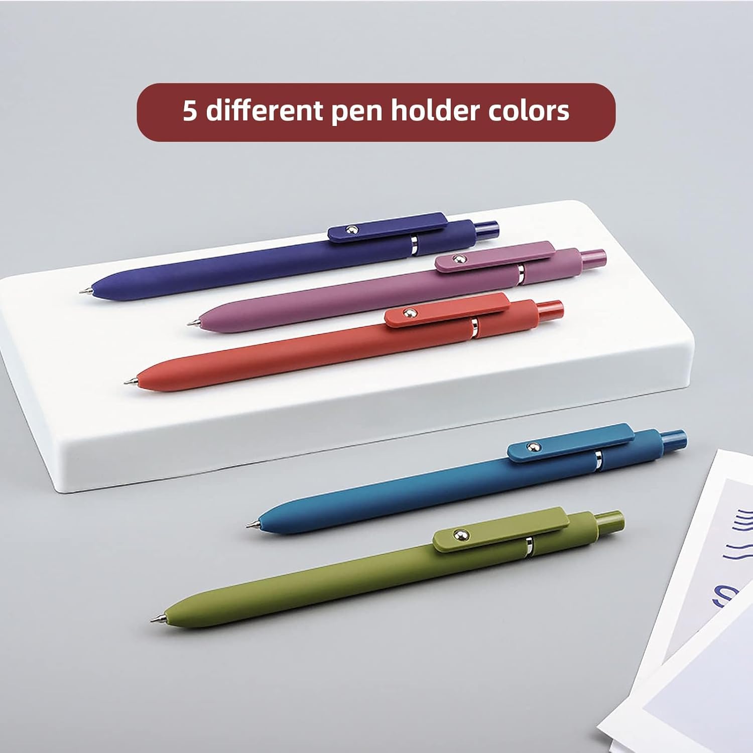 UIXJODO Japanese Gel Ink Pen 0.5mm Fine Point Smooth Tip Gel Pen with Silicone H...
