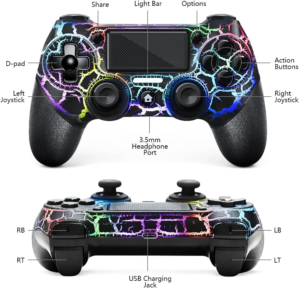 AceGamer Wireless Controller for PS4 Game Compatible with PS4/Pro/PC with Motion...